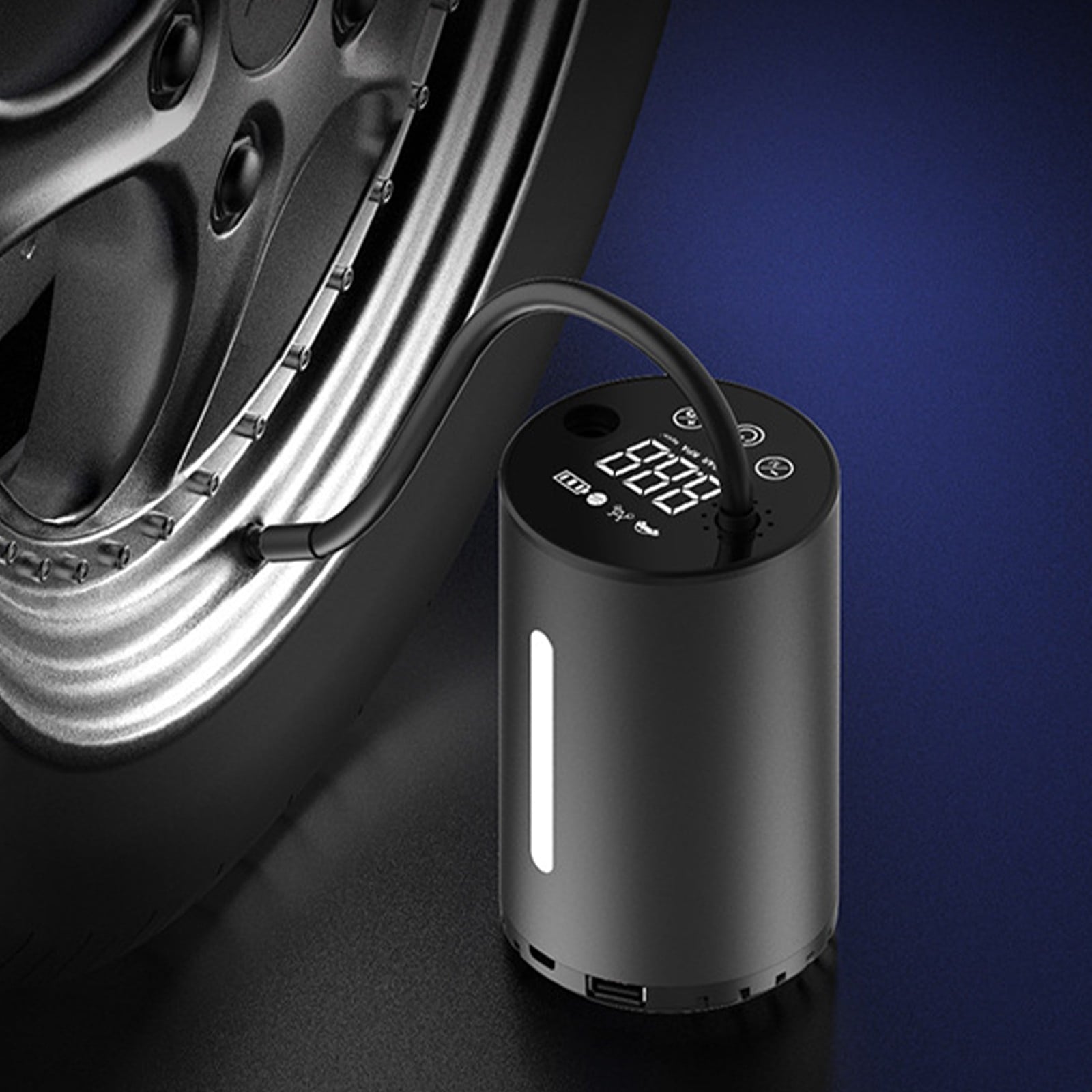 Donemore Portable Intelligent Wireless Electric Handheld Inflator Pump, Car Balloons Compressor, Tire Gauge for Air Compressor, Tire Inflator Pump