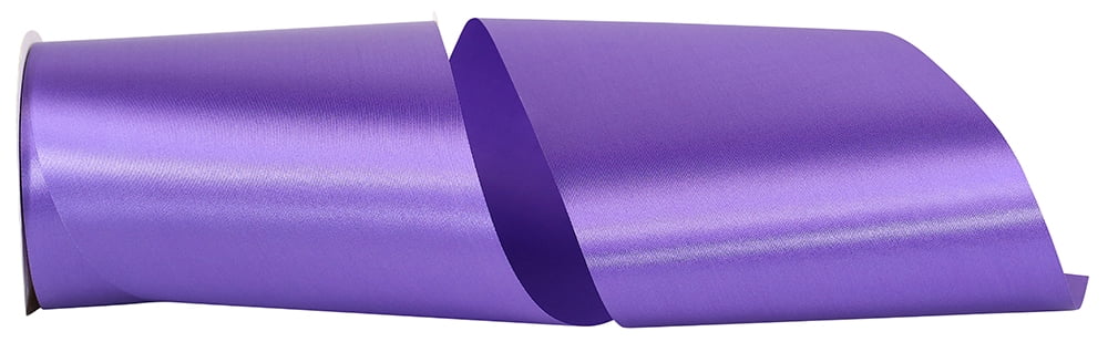 JAM Paper All Occasion Grape Purple Polyester Allure Single Face Satin Ribbon, 1800" x 6"