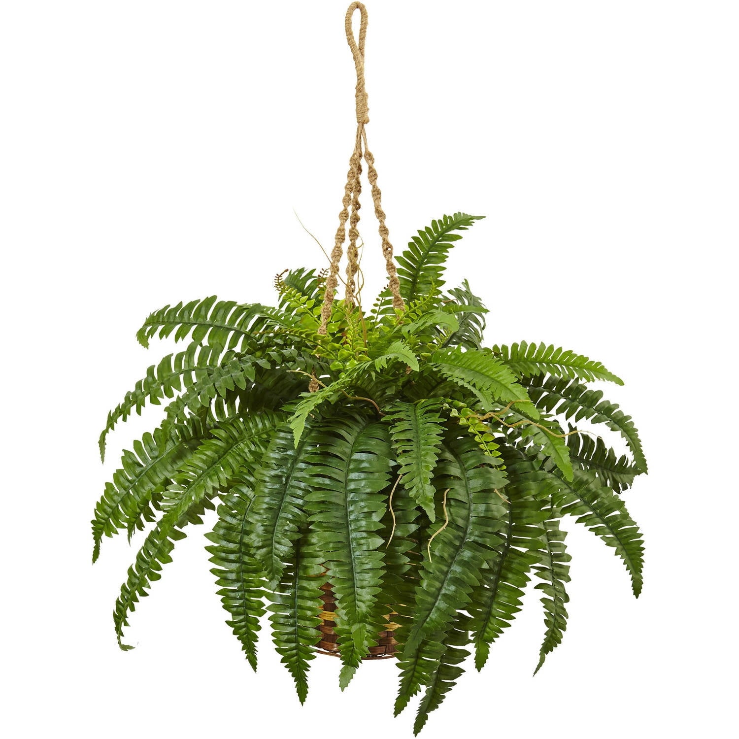 Nearly Natural Boston Fern Hanging Basket