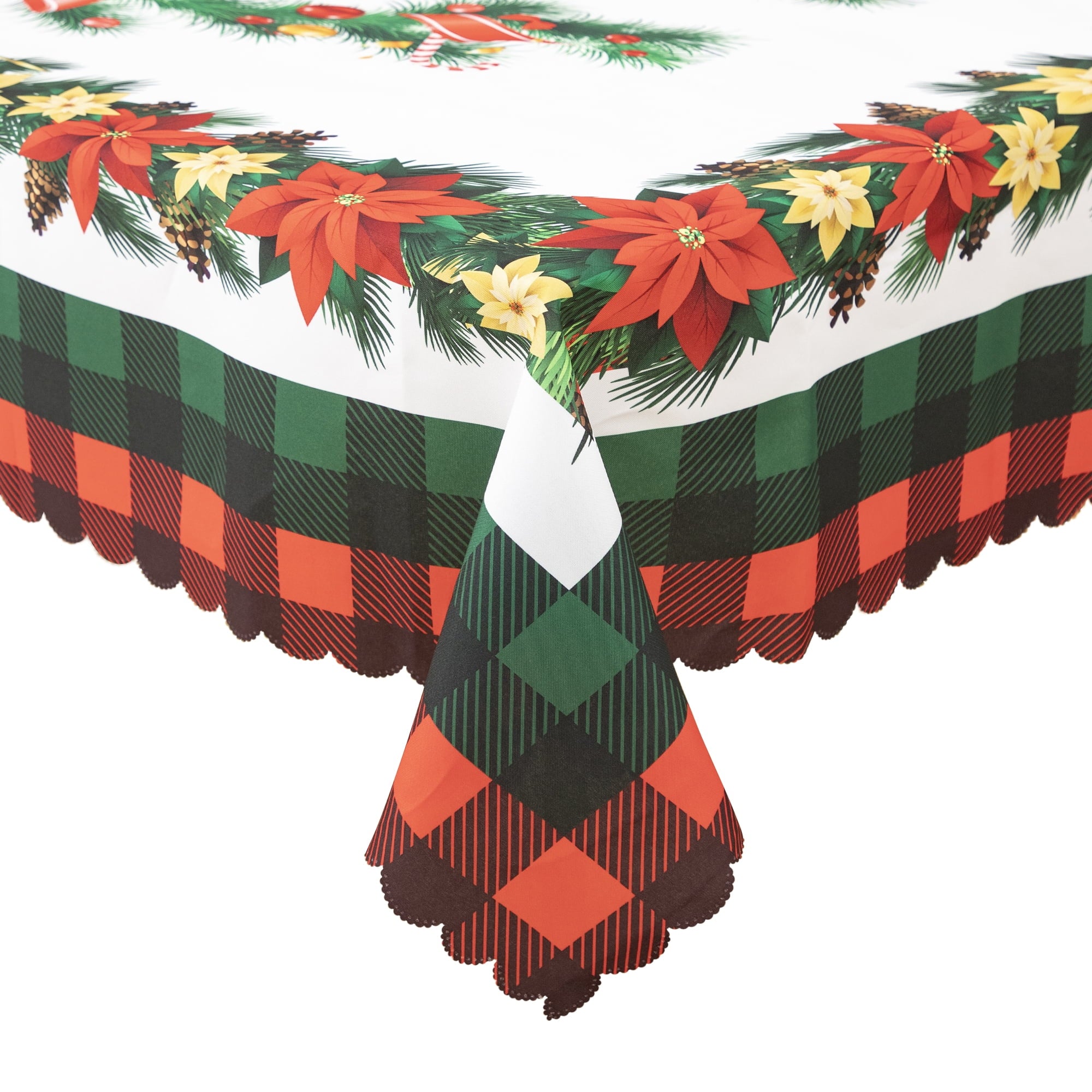 RAY STAR Large Christmas Table Cloth for Rectangle Table 60x120 Polyester Machine Washable Table Cloths, Thick Can not See Through Heavy Duty Tablecloth