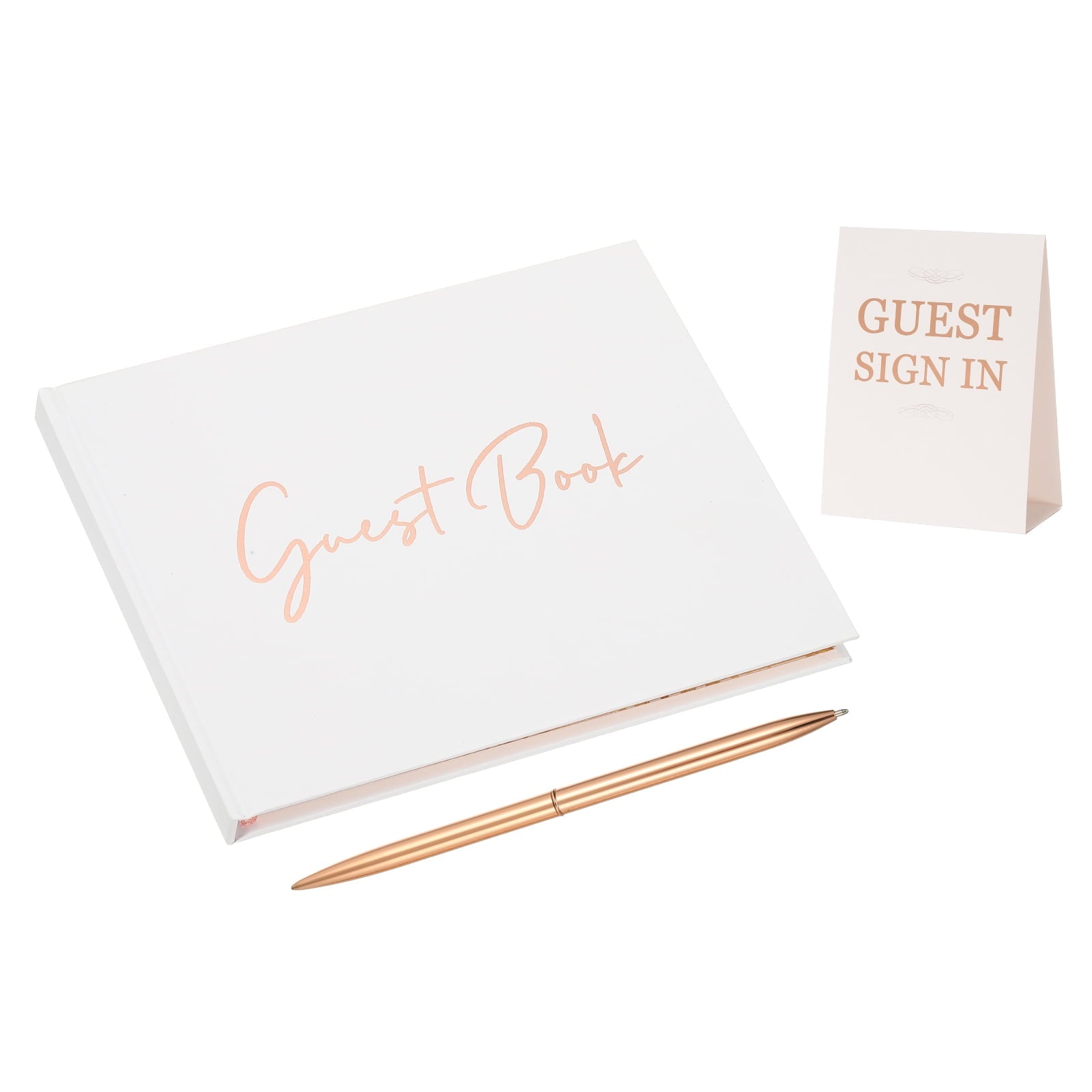 Uxcell Guest Book, 100 Pages Wedding Guest Sign in Book Reception Signature Book Party Decorations Supplies for Birthday Bridal Shower, Black
