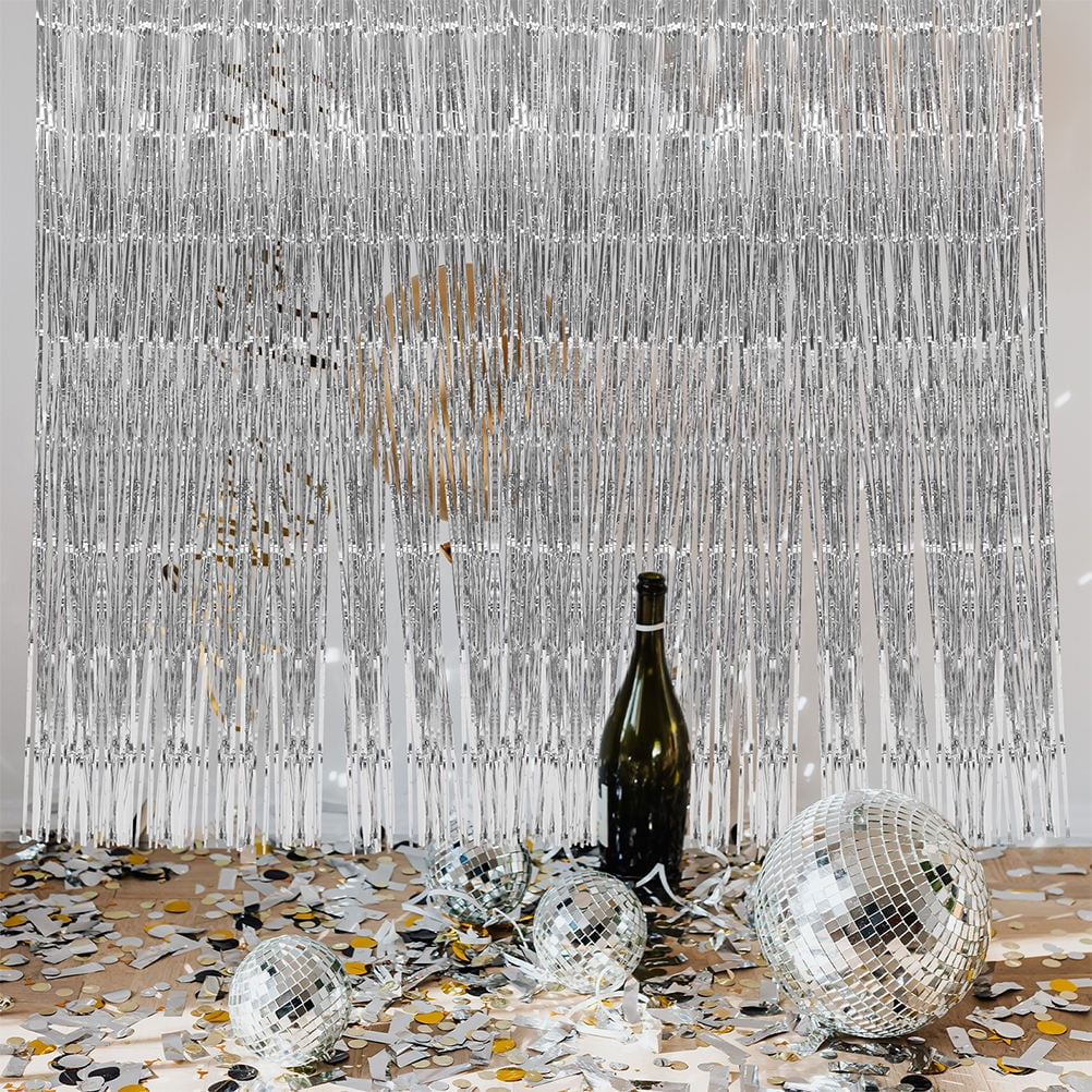 Hemoton 20 pcs Festive Fringe Backdrop Curtains for Photo Booth Backgrounds Wall Decor Streamer Curtain Backdrop for Party