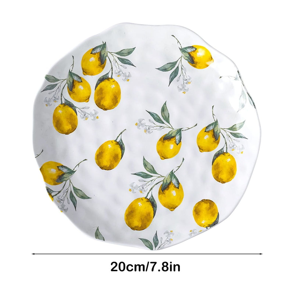 Yellow Yellow Ceramic Lemon Shaped Decorative Plates For Dessert Fruit Serving Coffee Table Kitchen Household Tableware Dish Set And Afternoon Tea Accessories