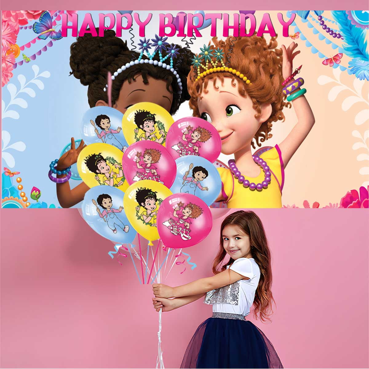 Fancy Nancy Balloons Party Supplies Decor Tableware Birthday Cake Topper Decorations Banner Backdrop