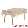 Unique Bargains 6 Pcs Rectangle Wrinkle Waterproof Plastic Table Cover Tablecloth Coffee 54"x60"