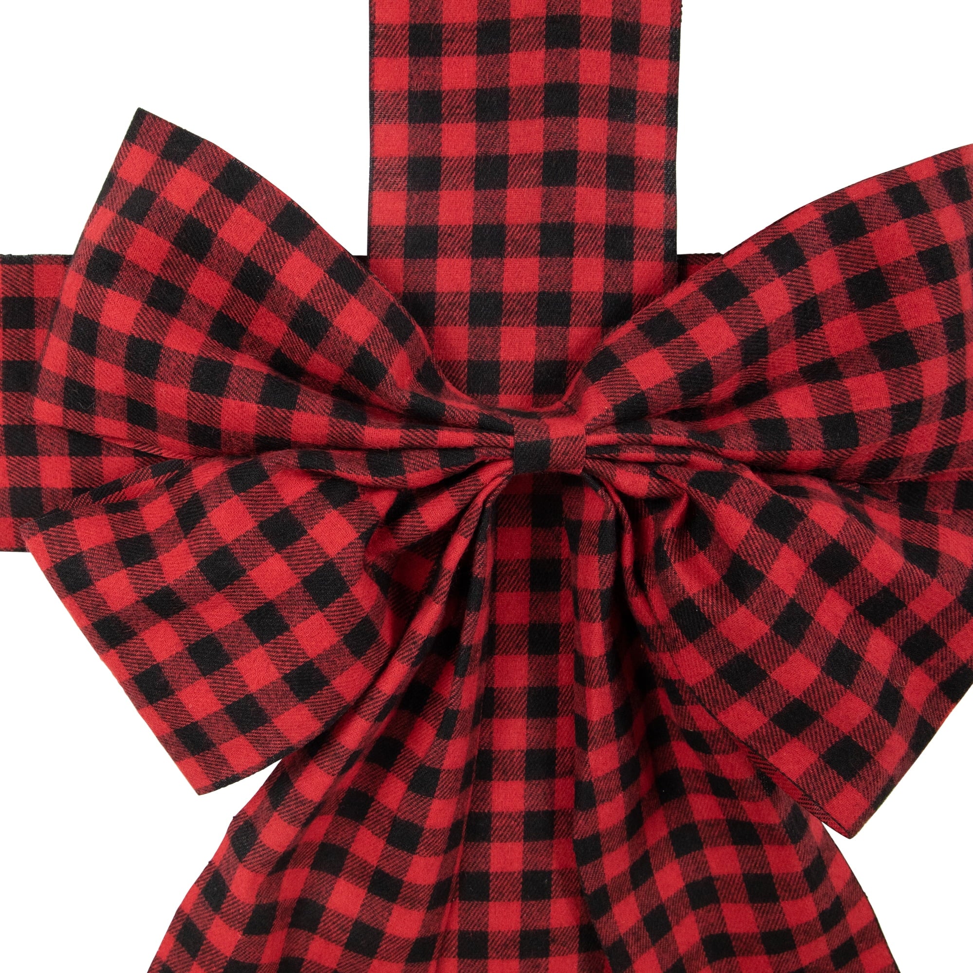 Northlight 14' Red Buffalo Plaid Christmas Door Bow
