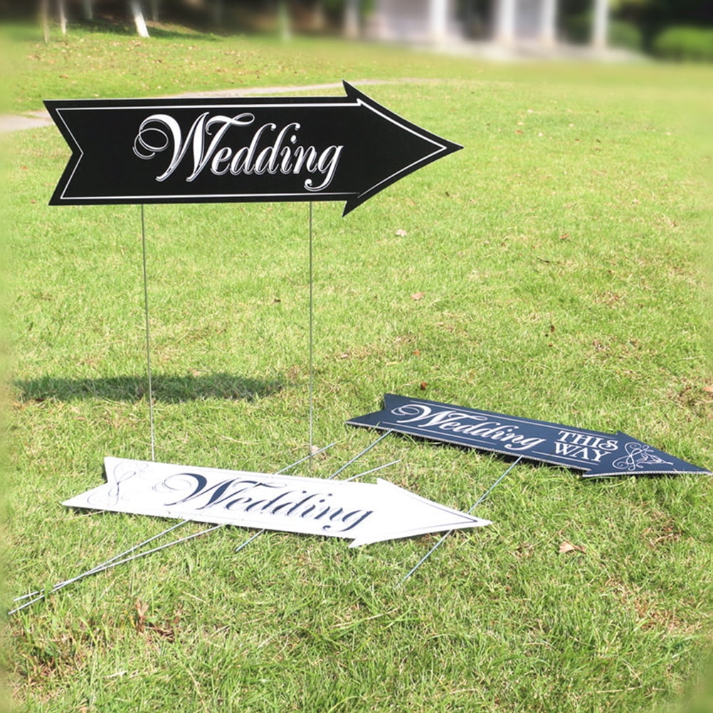 2 Pieces Wedding Sign Stuff Emblems Reserved Signs for Decor