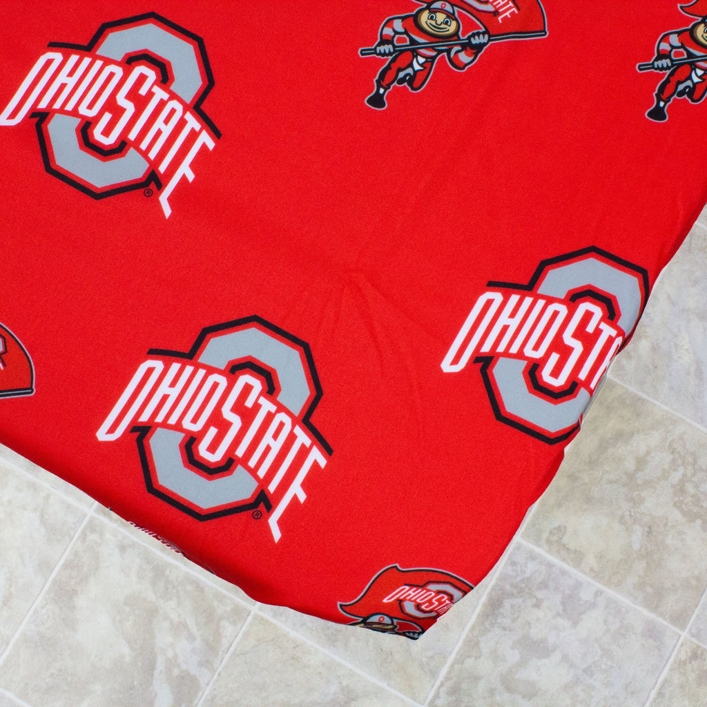 Ohio State Buckeyes Tailgate Fitted Tablecloth, 72" x 30", 6 ft table - 72" x 30", 6 ft table