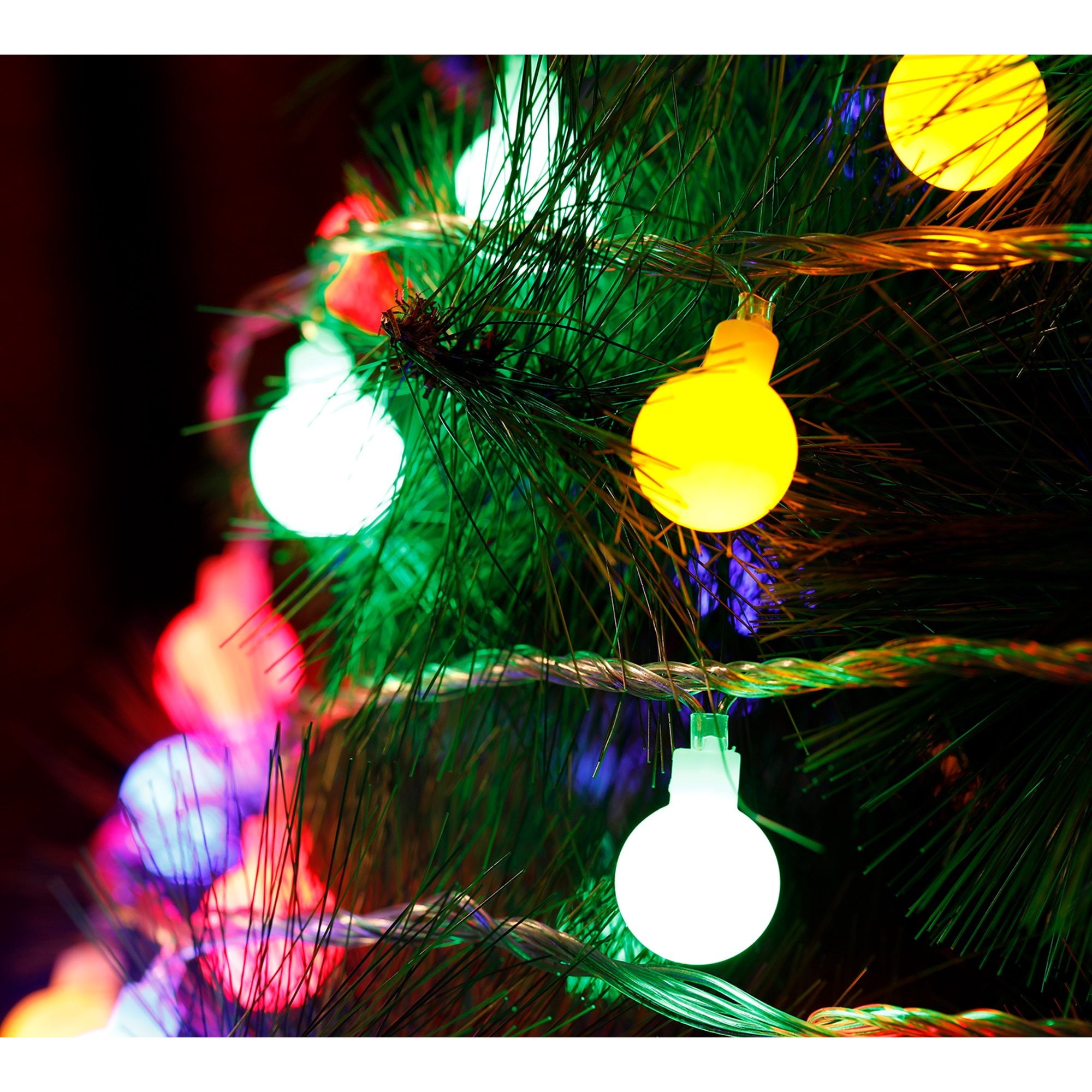 TORCHSTAR 33ft 100 LEDs Globe String Light Kit, 8 Modes Indoor & Outdoor Decorative Lighting, Multi-Color, PC Coated Copper Wires, for Holiday, Christmas, Thanksgiving, Party, Wedding