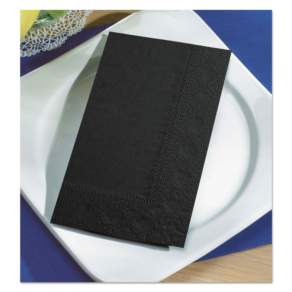 Hoffmaster 2-Ply Black Dinner Napkins, 1000 count