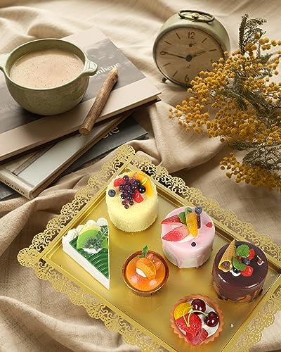 ZUMELER 9Pcs Metal Cake Stands Round Cake Stands Candy Fruit Display Plate Cupcake Serving Tower for Wedding Birthday Party Celebration Home Decoration,gold