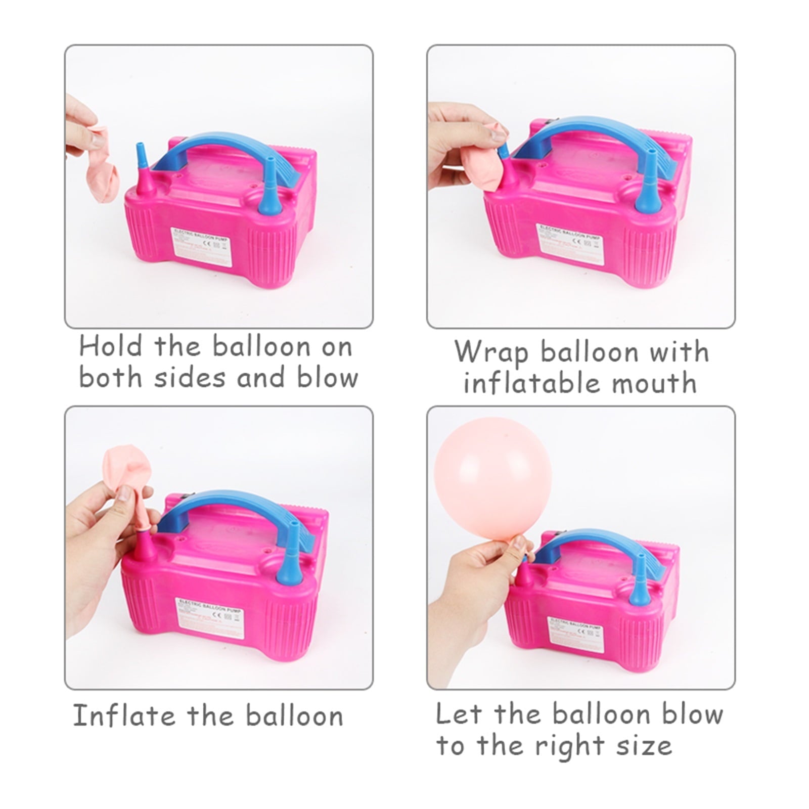 AC Electric Balloon Inflator Double Hole Inflatable Air Ballon Pump Birthday Balloons Tool