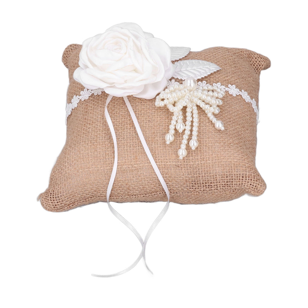 Verdant Touch Ring Bearer Pillow Wedding Ring Pillow Ring Bearer Cushion Wedding Anniversary Celebrations Party Decoration