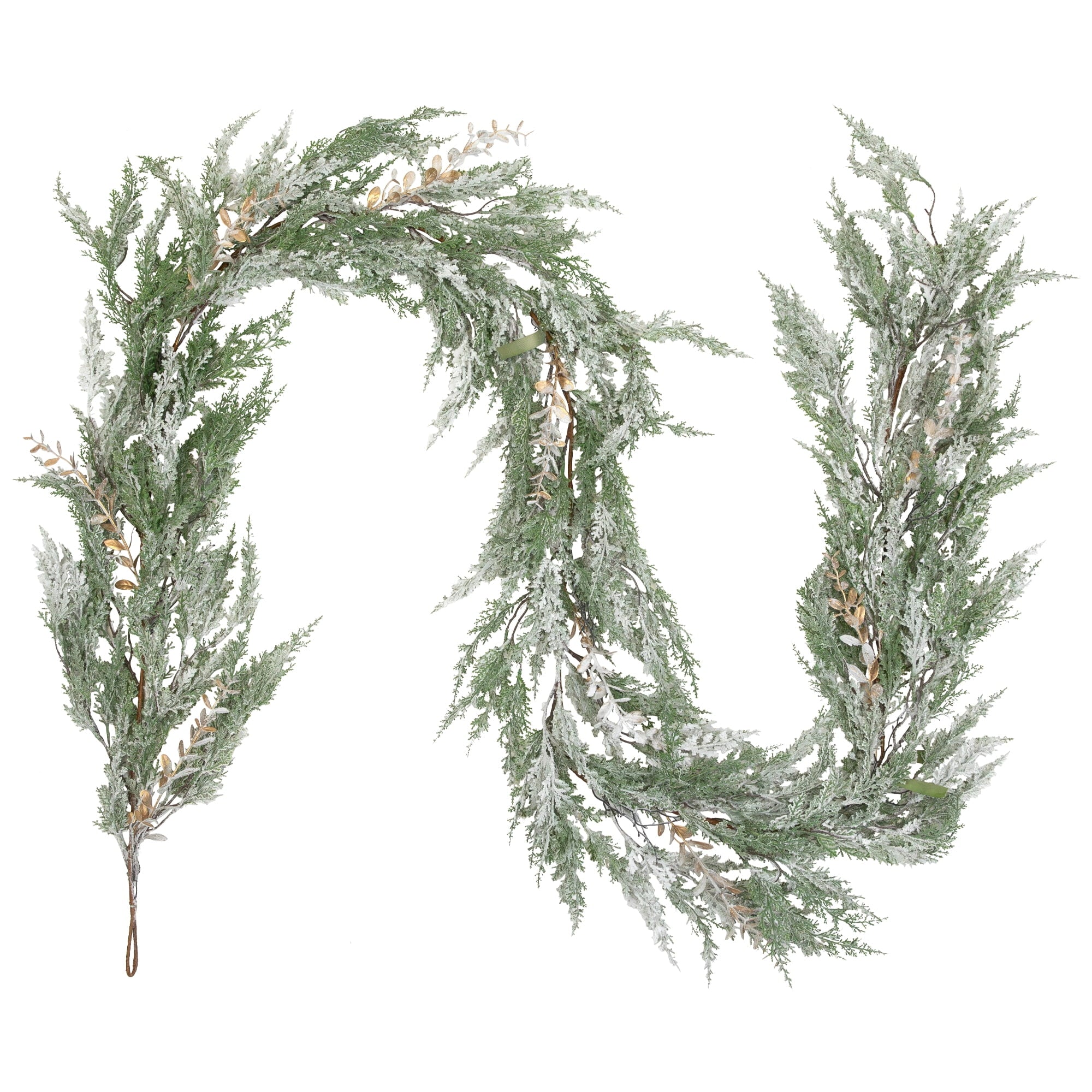 Northlight Real Touch™ Flocked Cedar Pine Artificial Christmas Garland - 10' - Unlit
