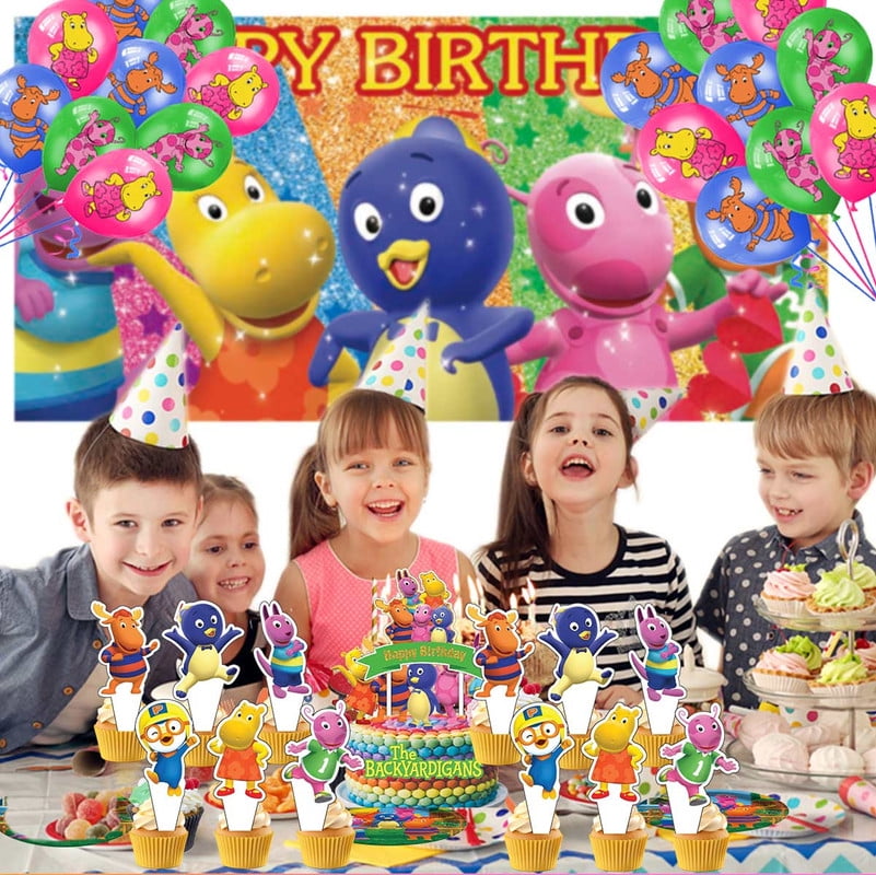 Backyardigans Birthday Party Supplies Balloons Plates Decoration Cake Topper Decor Tableware Banner Backdrop