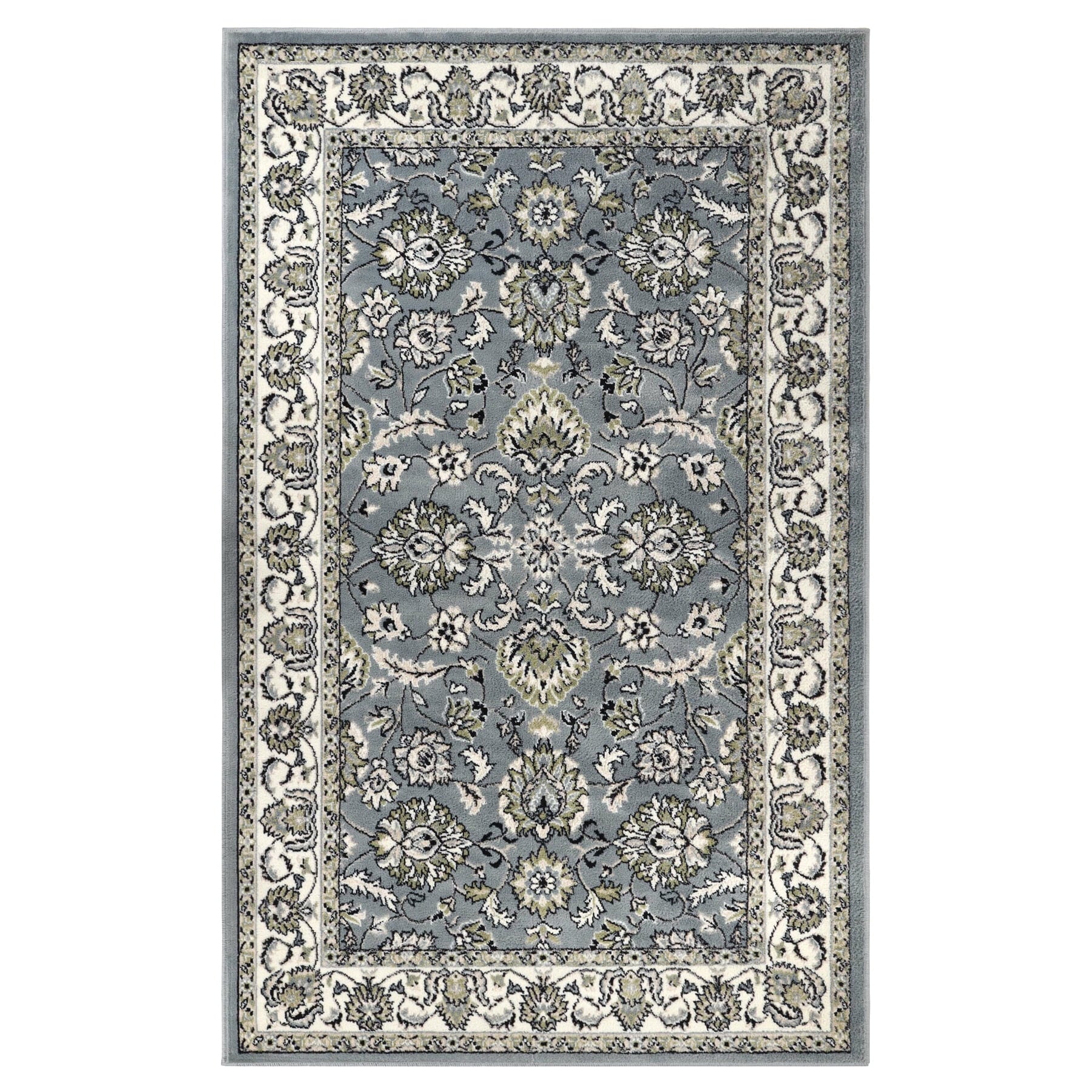 Superior Lille Traditional Floral Indoor Runner Rug, Cream, 8' x 10'