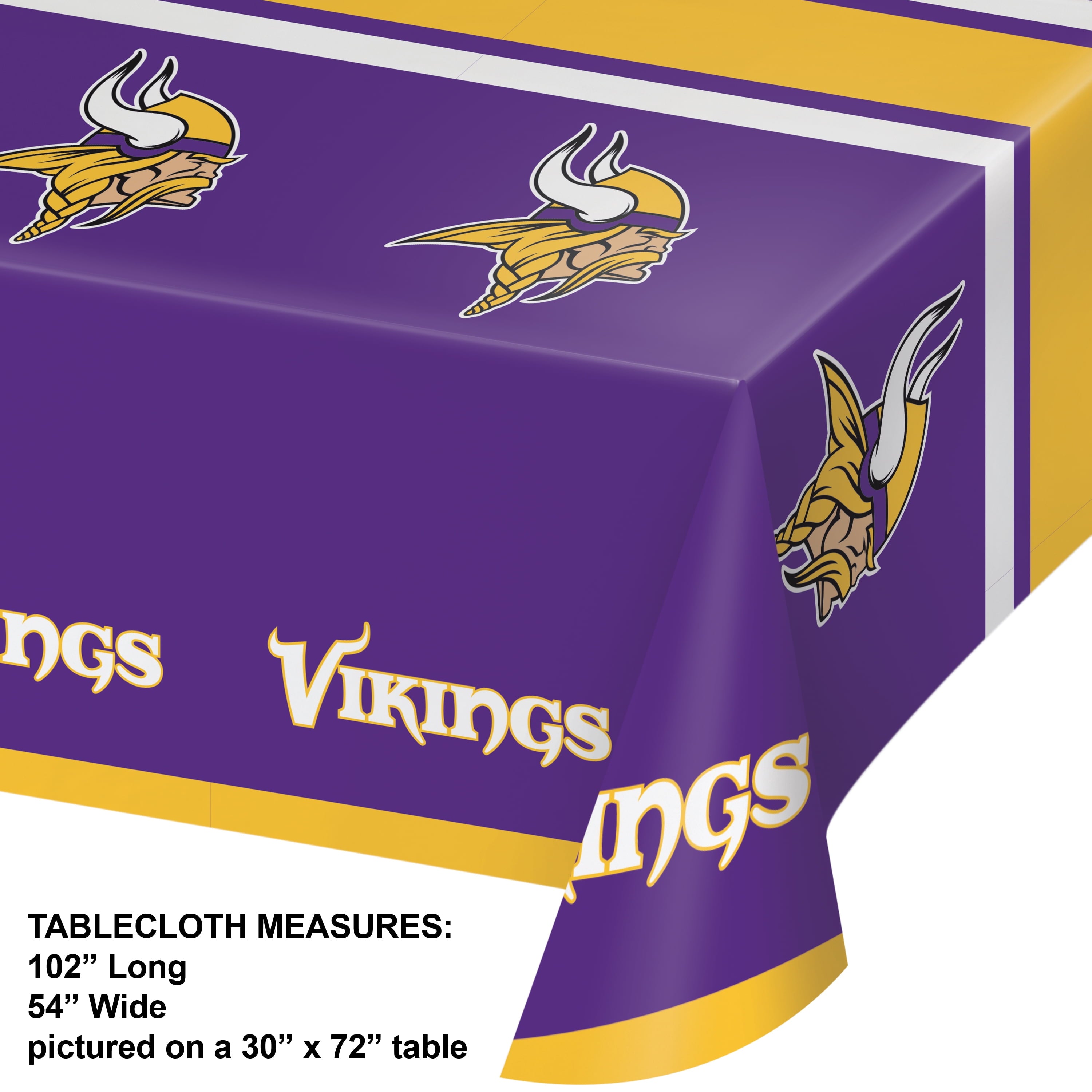 Minnesota Vikings Plastic Tablecloths, 3 Count