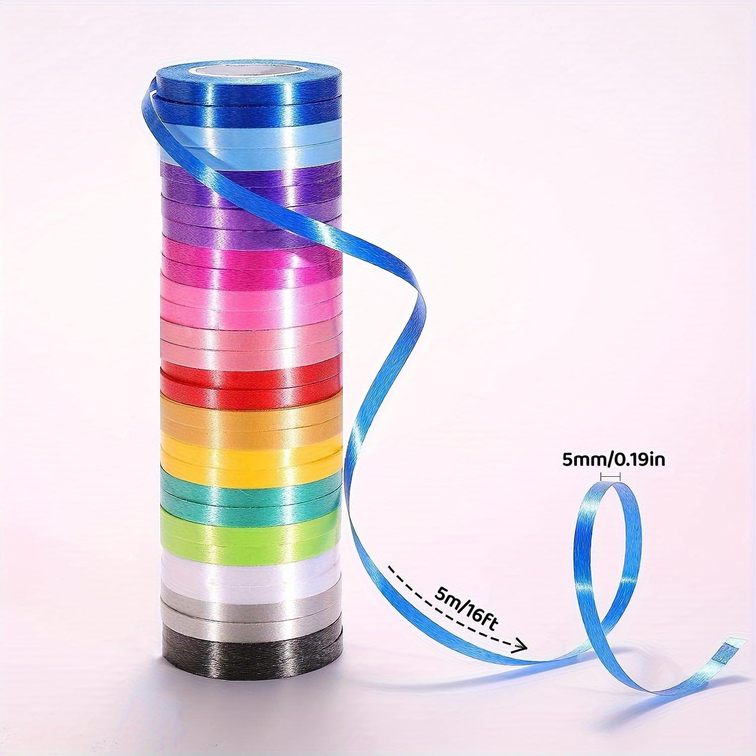 CUITING 30 Roll 15 Colors Curling Ribbons - For Crafts Bows Present Wrapping Florist Wedding Party Festival Art Craft Decor  Separate Rolls  16 Feet Per Roll (Mixed Colors) -  Suitable fo