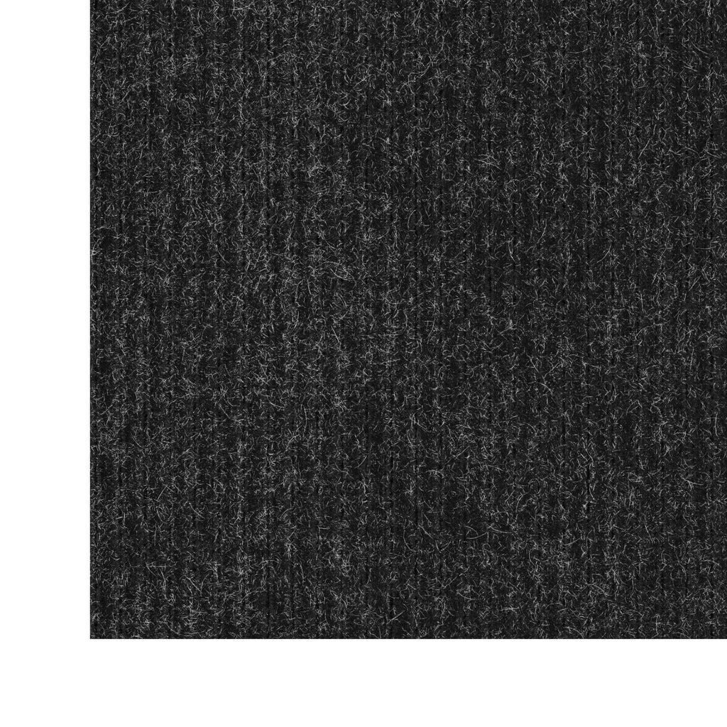 Sweet Home Stores Custom Size Waterproof Non-Slip Rubberback 2x17 Indoor/Outdoor Utility Runner Rug, 2' x 17', Black