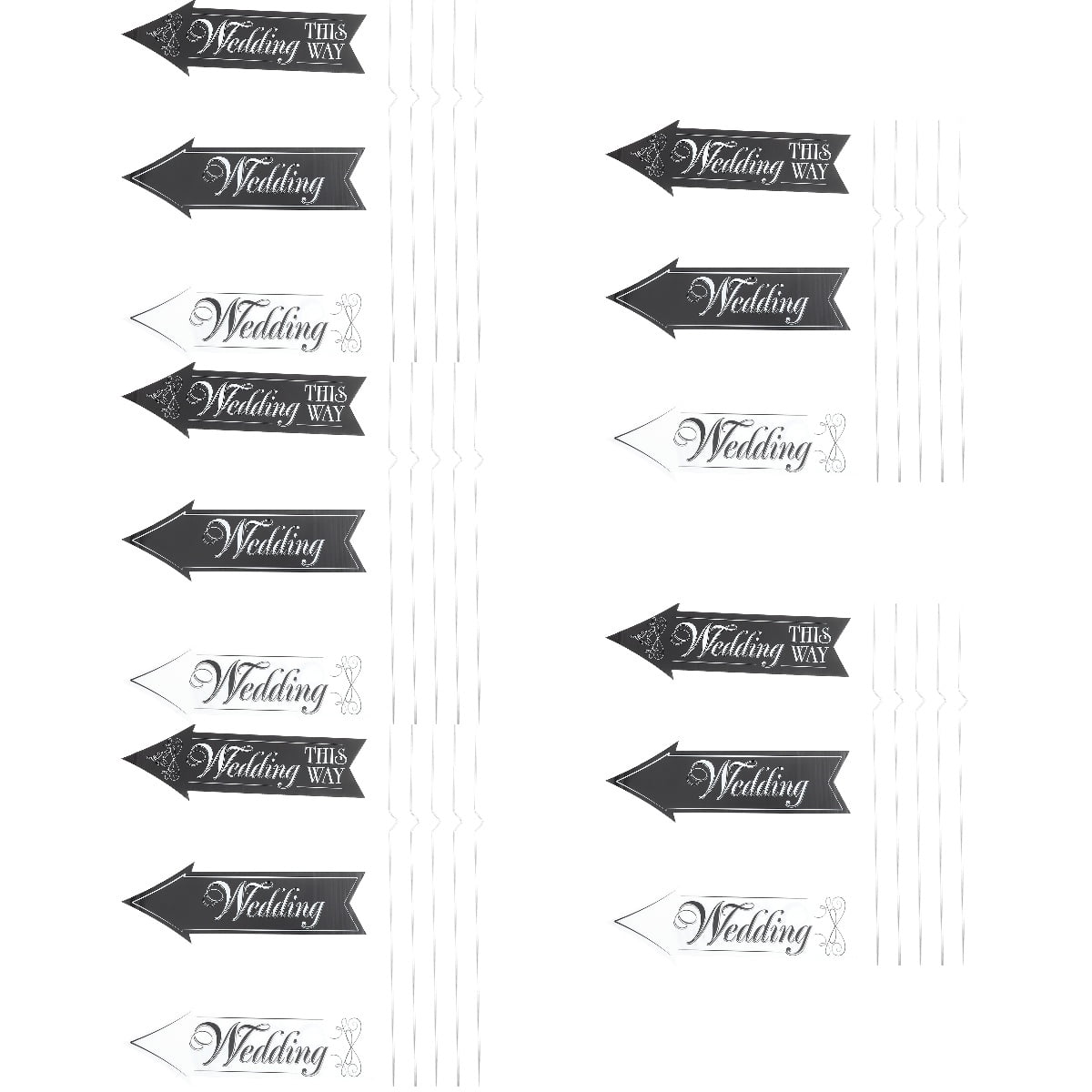 Worgeous 5 Sets  Wedding Directional Signs Wedding Signs for Ceremony and Reception