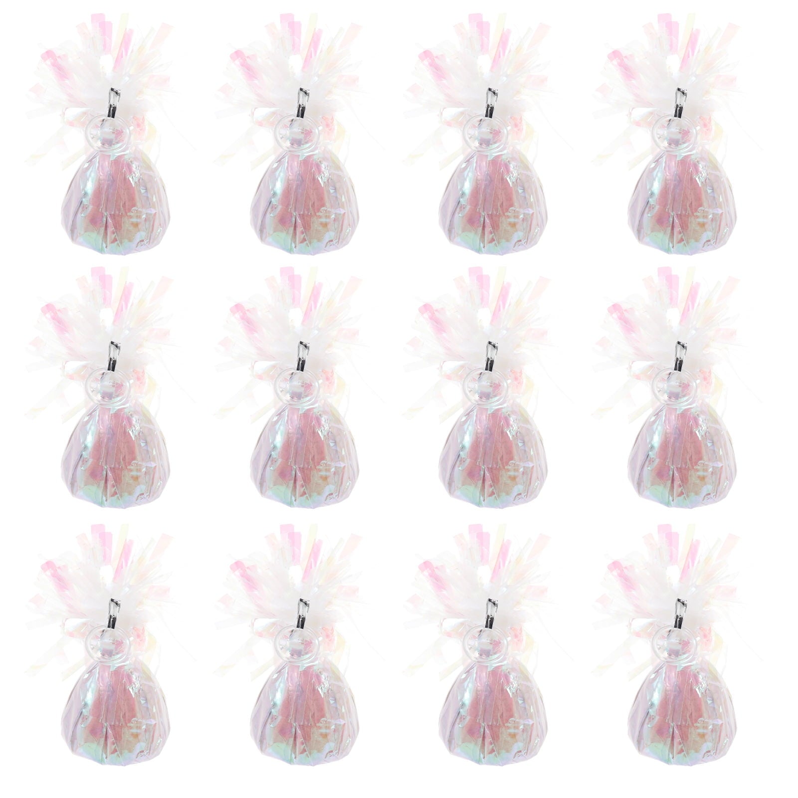 WHAMVOX  12 Pcs Balloon Accessory Aluminum Foil Weights Balloons for Birthday Party Colorful