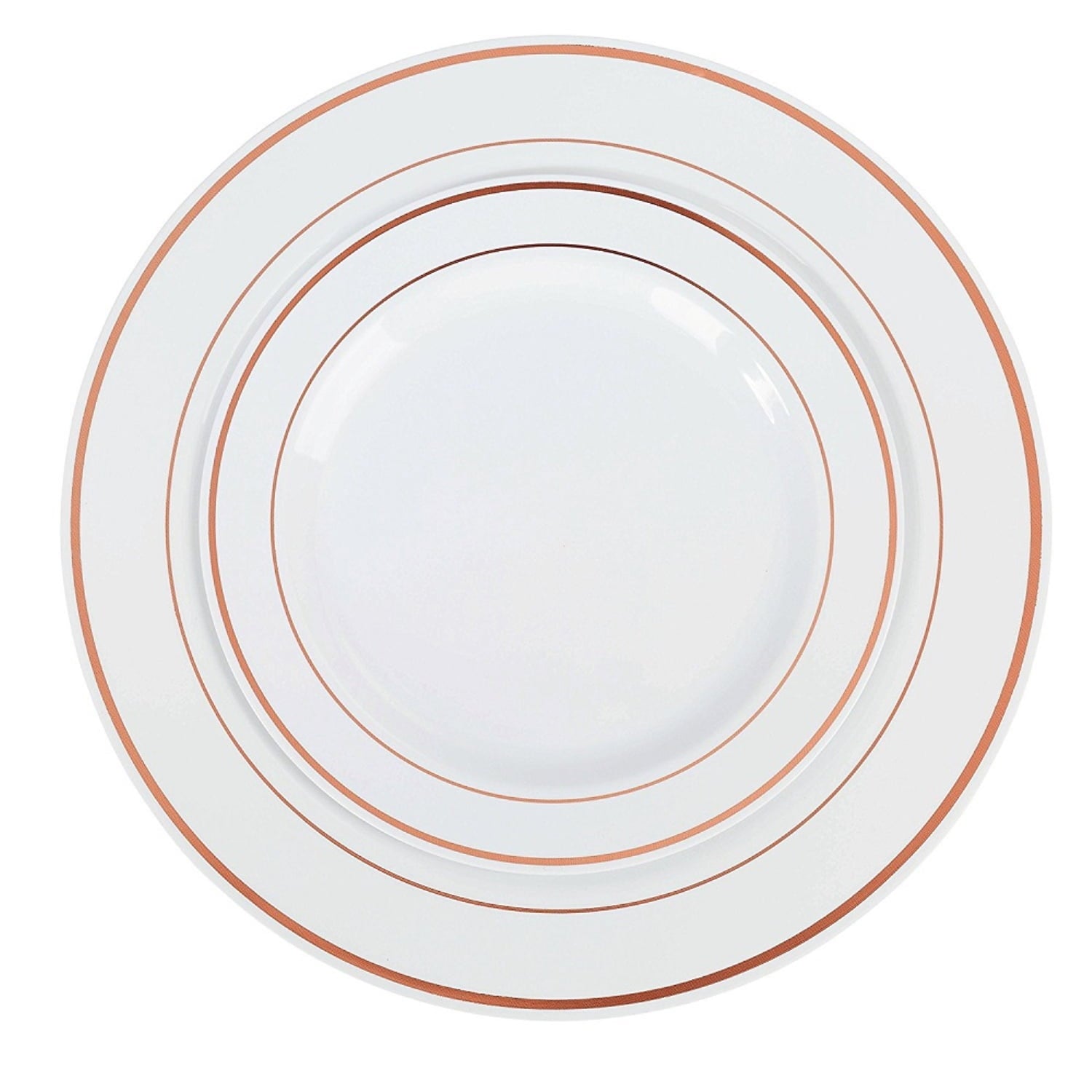 Crown Display Plastic Disposable Dinnerware Set - 60 Pcs - Wedding and Party Plates