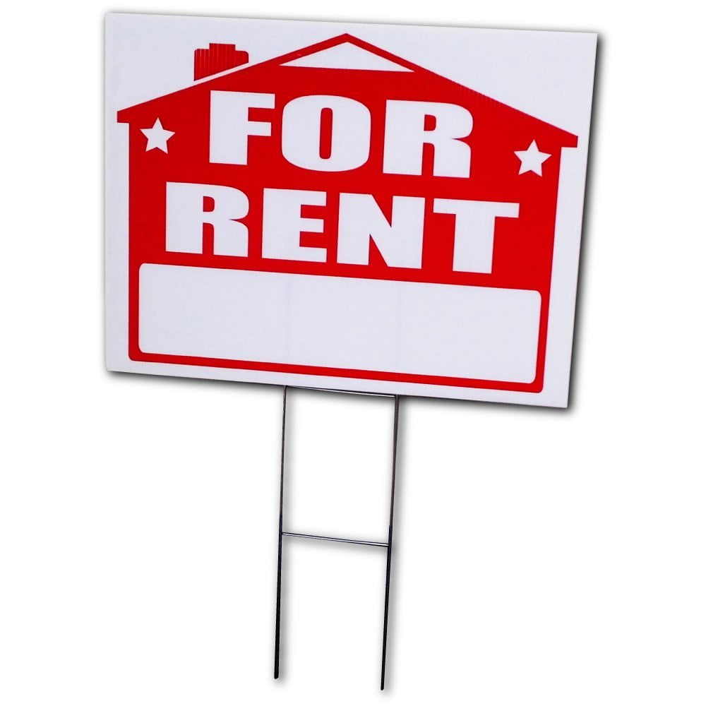 For Rent Lawn Sign Kit (18x24) with Arrow Stickers (3)