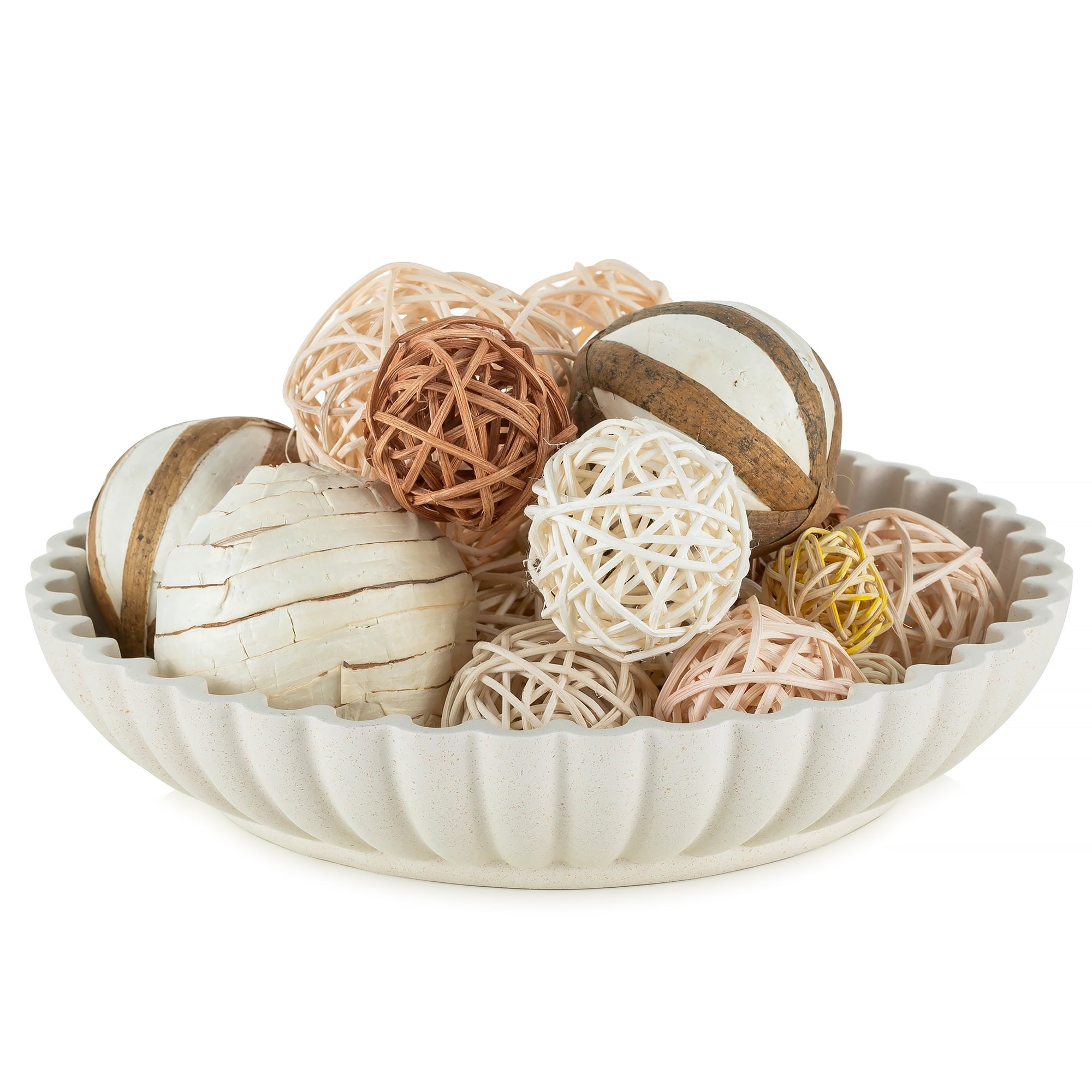 Hanobe Decorative Bowl for Home Decor,Stylish Resin Key Bowl for Entryway Table，Fruit Bowl for Kitchen Counter，9.44"