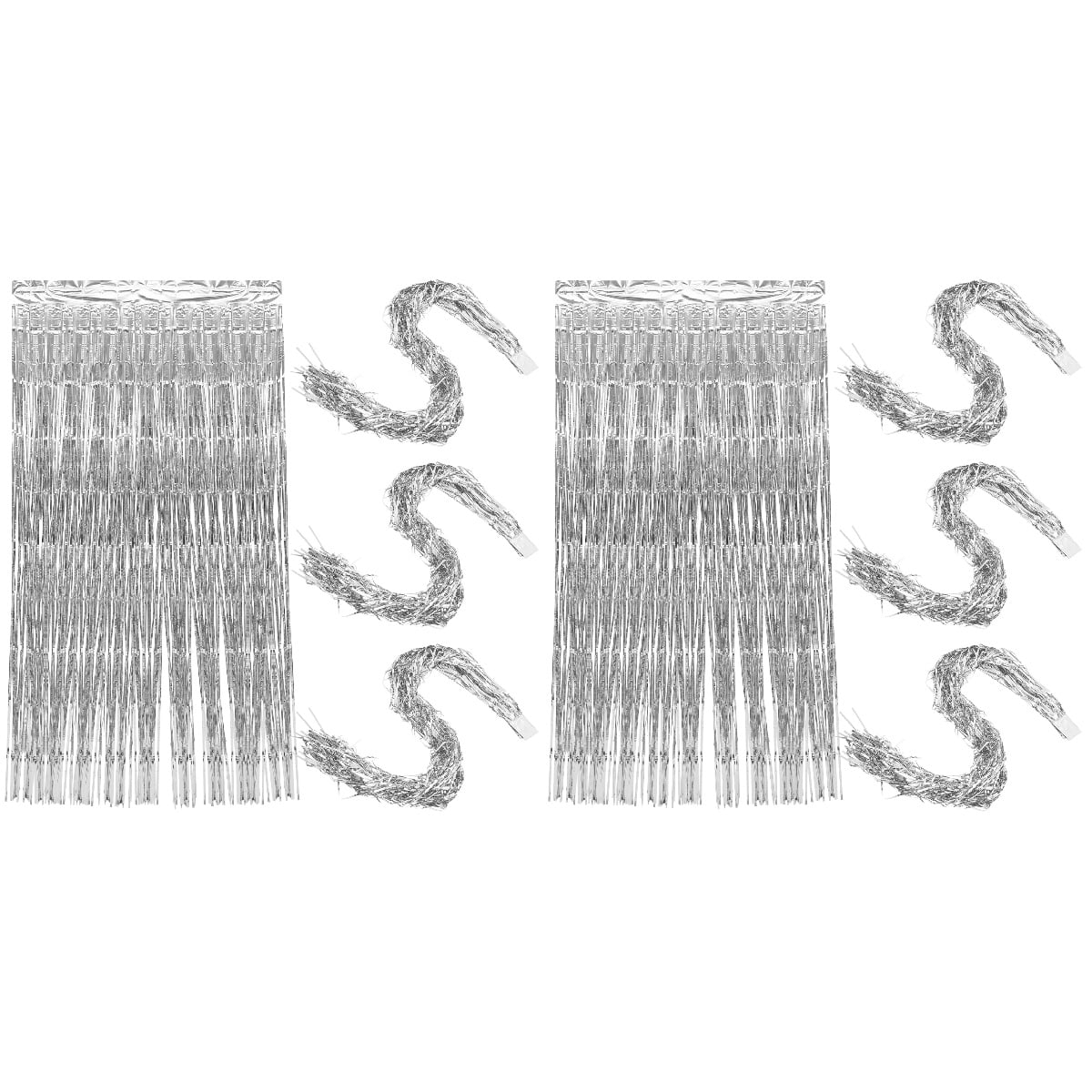 Masteelf 8 pcs  Foil Curtains Party Curtain Streamers Birthday Party Decoration Background Photo Props