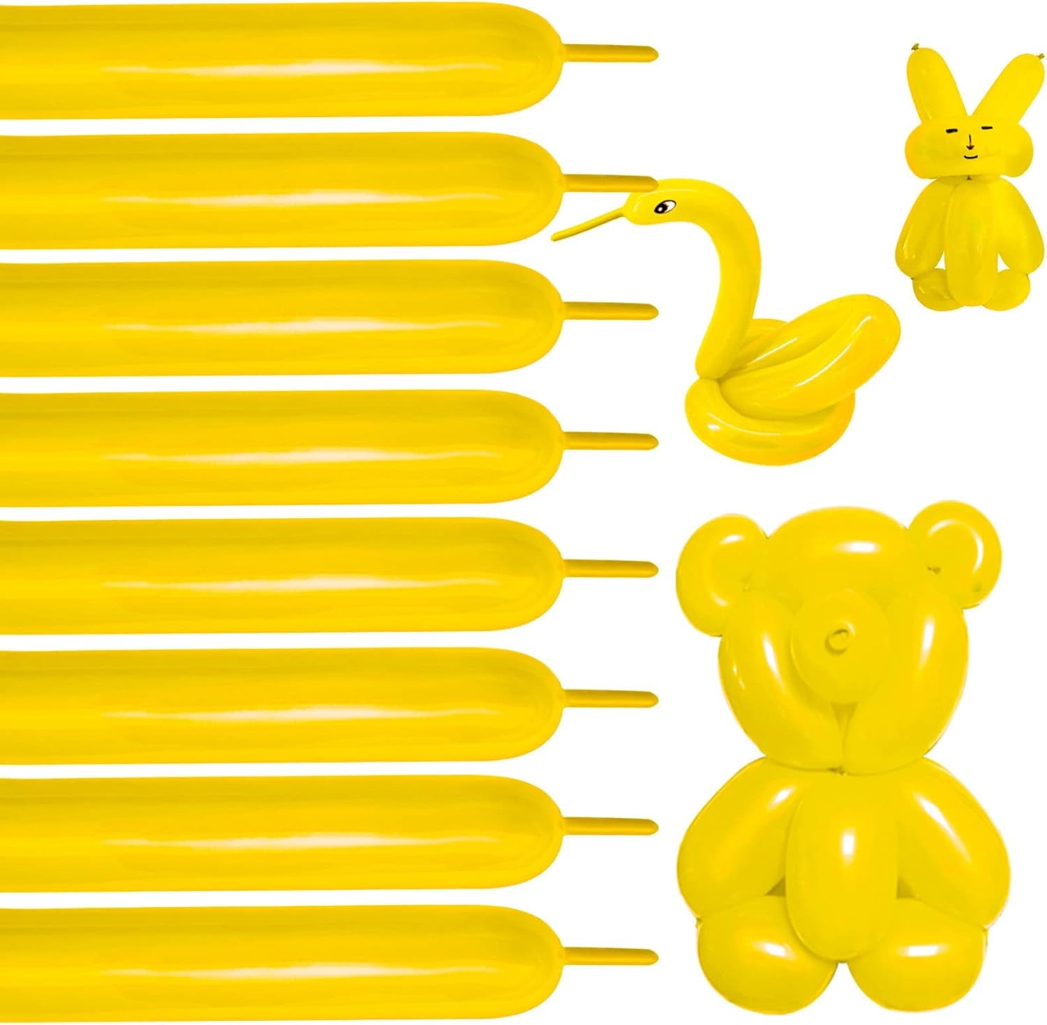 100 clear 260 balloons, clear long and thin balloons, animal balloons, high-quality balloons for beginners to make children's carnival party decorations