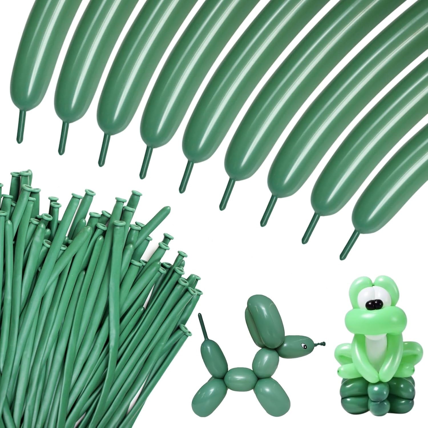 100 clear 260 balloons, clear long and thin balloons, animal balloons, high-quality balloons for beginners to make children's carnival party decorations