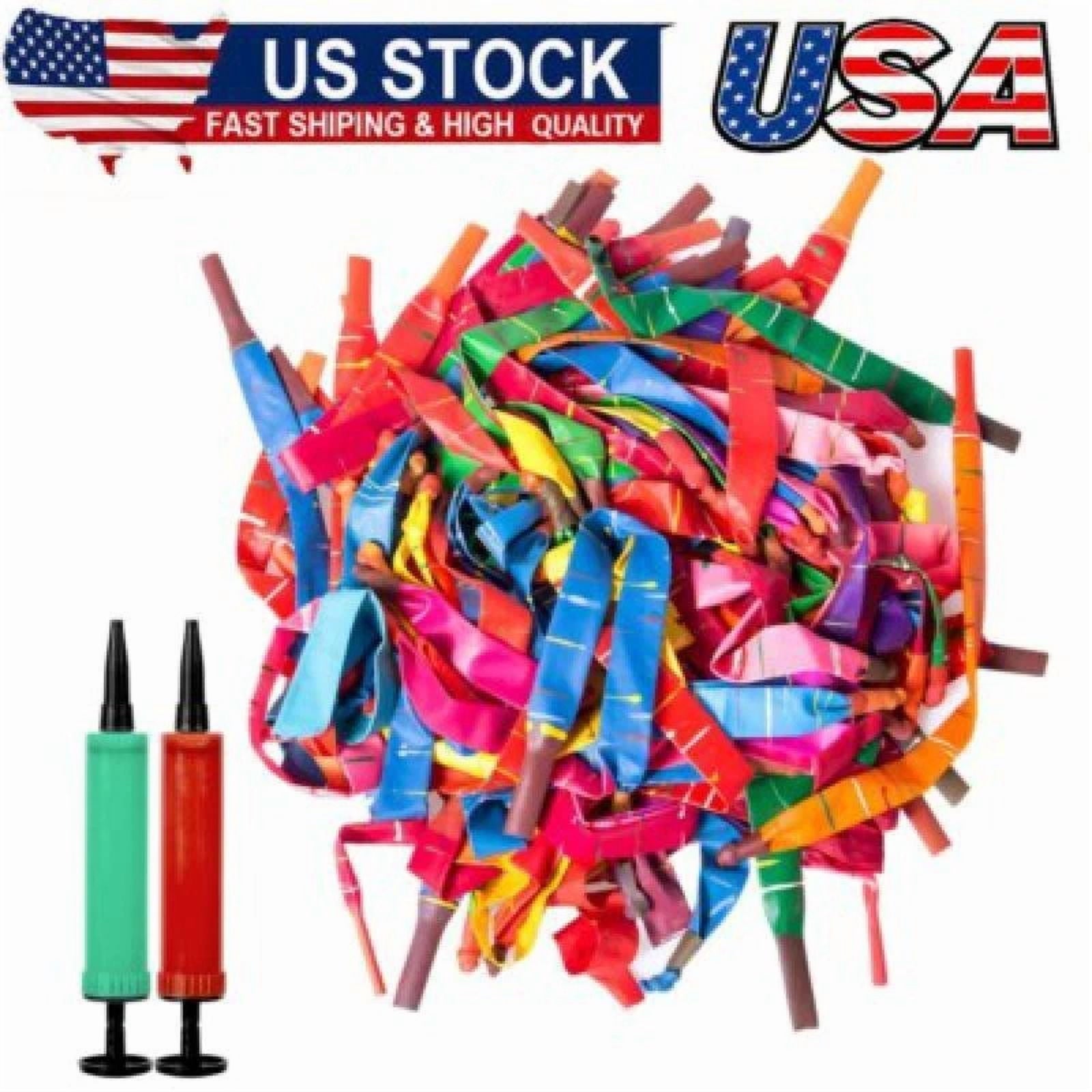 100X Rocket Balloons With Two Air Pump Colorful Giant Rocket Balloons For Party