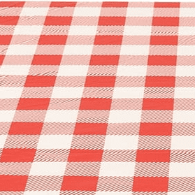 Waverly Inspirations Rectangular Elastic Fitted Table Cover Waterproof Vinyl Tablecloth With Flannel Backing, 6Ft Table, 72" x 30", Gingham Plaid, 4 PK