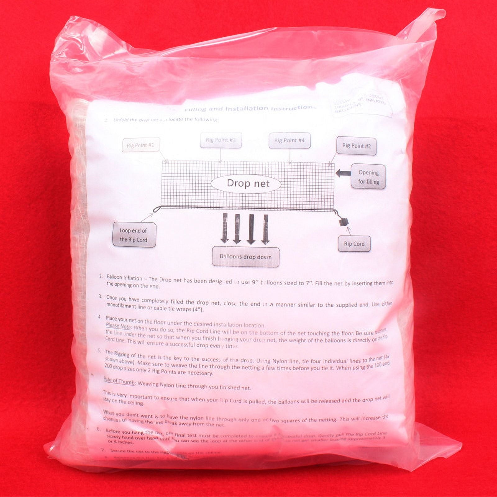 Balloon release Net/balloon net bag drop net float/lift net helium balloon release tool - style ：Falling net；