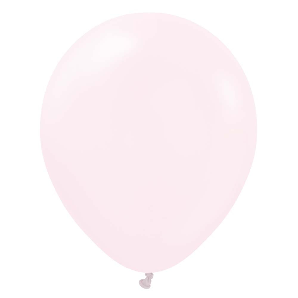12 inch Kalisan Macaron Pale Pink Latex Balloons (100 Pack) - Party Supplies Decorations