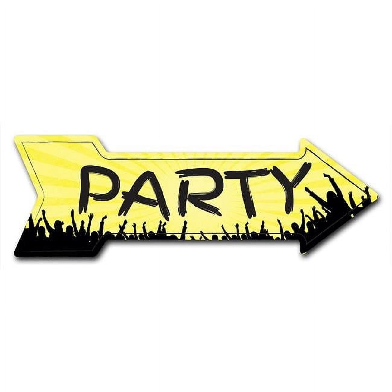 12 x 36 in. Wide Party 2 Arrow Sign