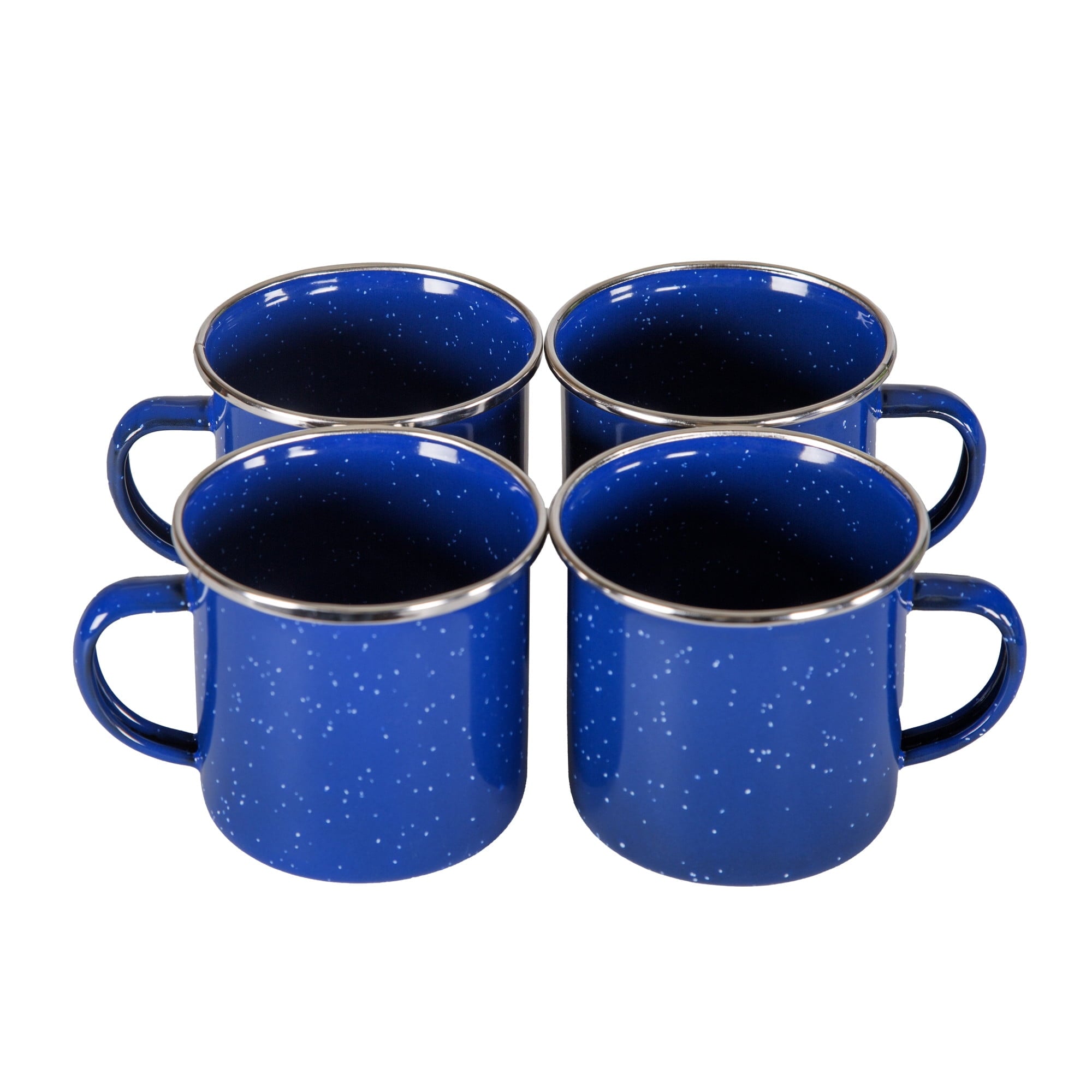 Stansport Deluxe 24-Piece Enamel Tableware Set - Blue