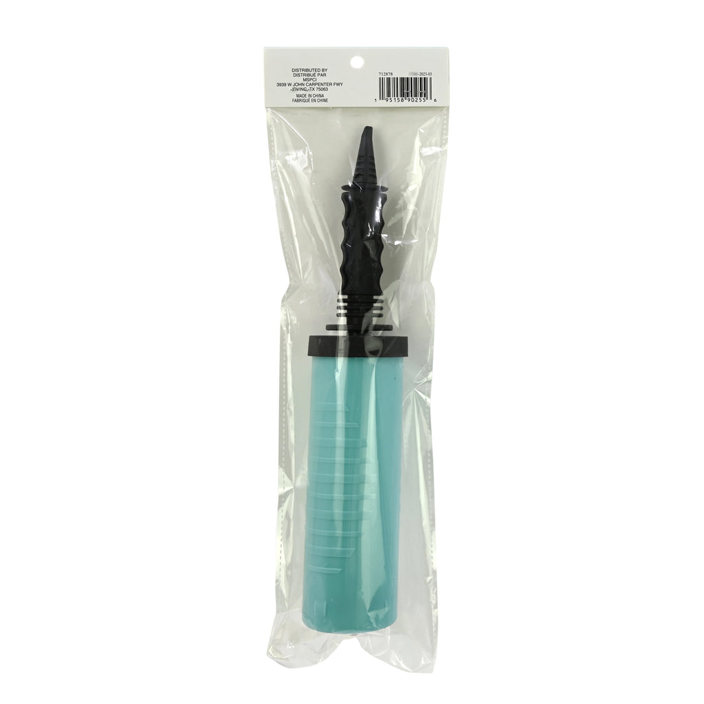 Green & Black Plastic Balloon Hand Pump by Celebrate It – 2" x 12.2" - Ideal for Inflating Party Balloons for Birthdays - Graduations & Events - 12 Pack