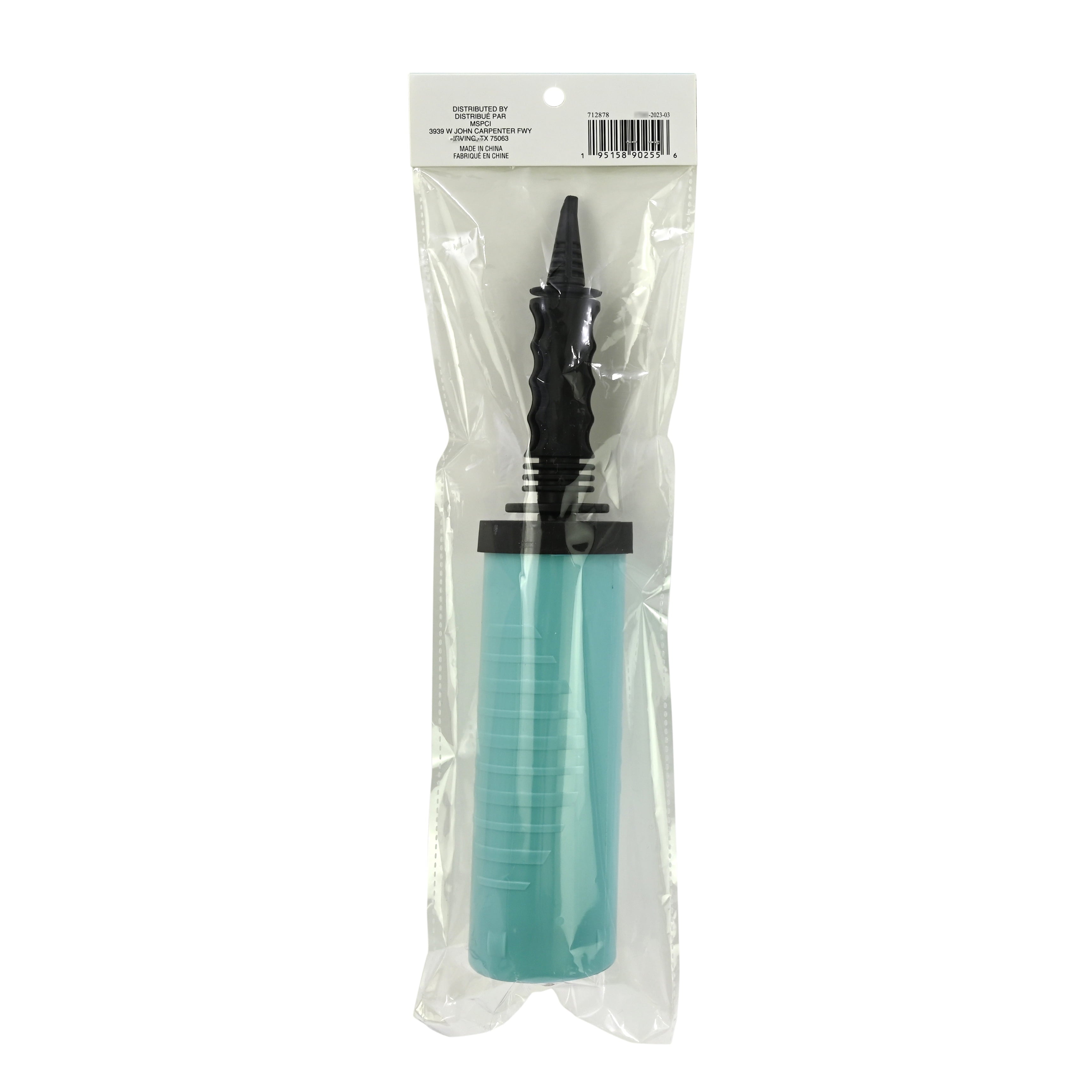 Green & Black Plastic Balloon Hand Pump by Celebrate It – 2" x 12.2" - Ideal for Inflating Party Balloons for Birthdays - Graduations & Events - 12 Pack