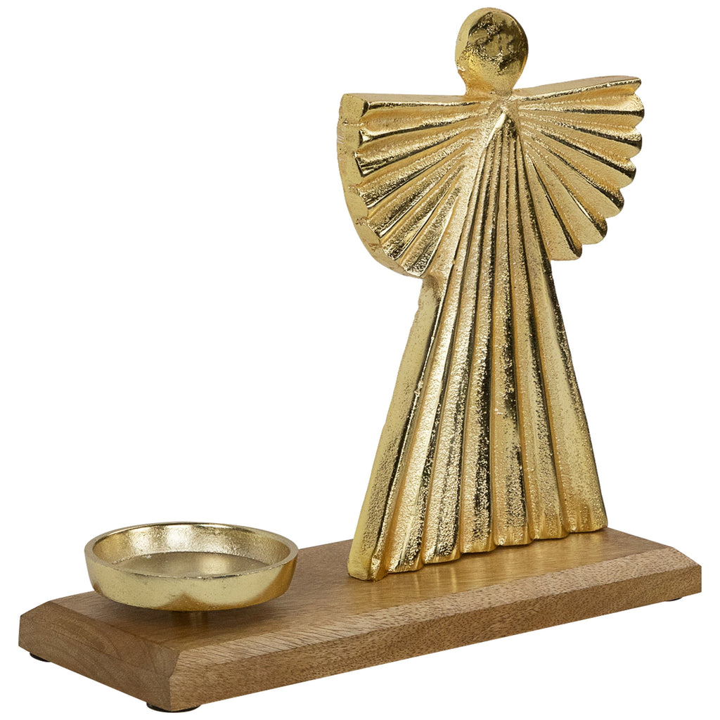 Northlight Heavenly Angel Metal Christmas Votive Holder - 10" - Gold