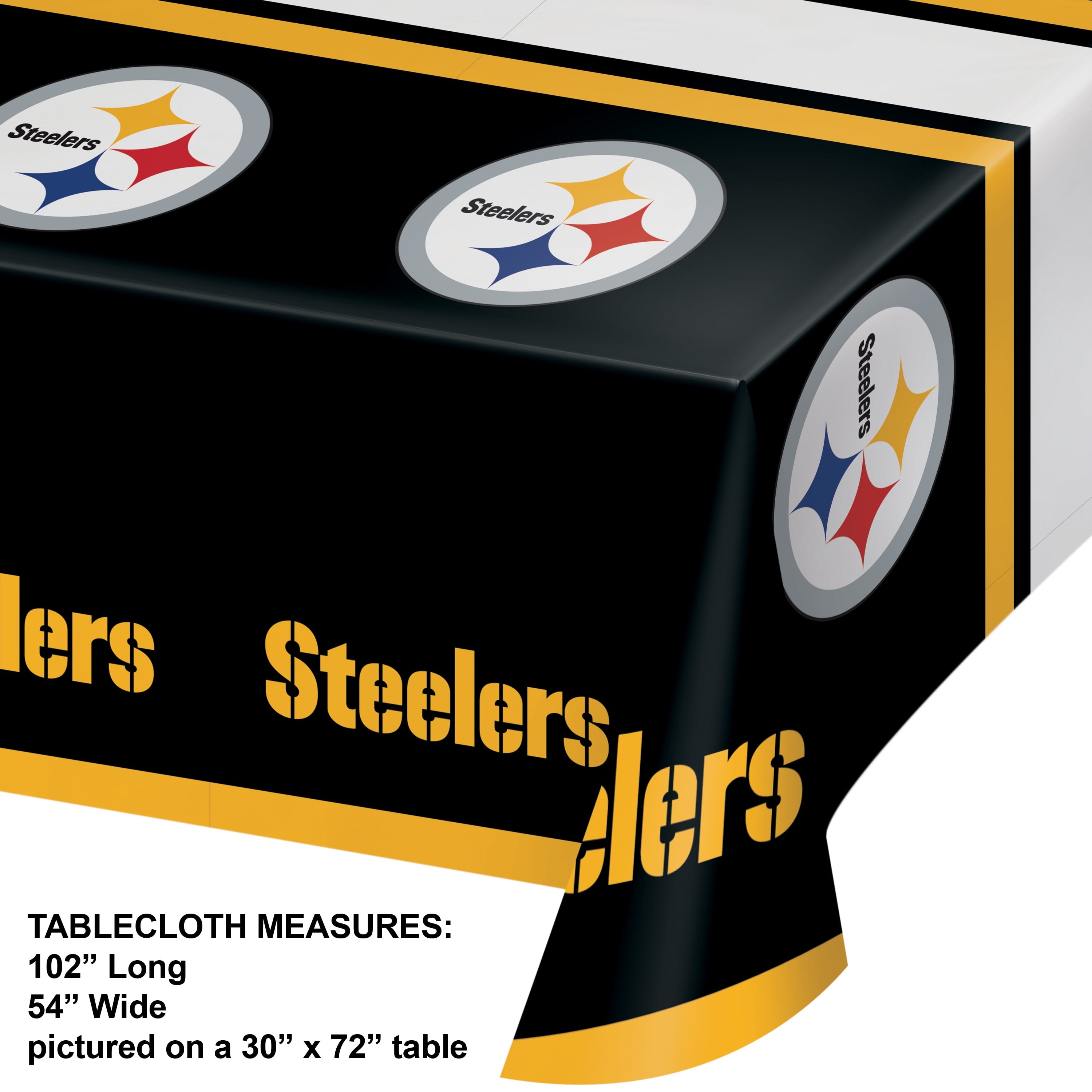 Pittsburgh Steelers Plastic Tablecloths, 3 Count