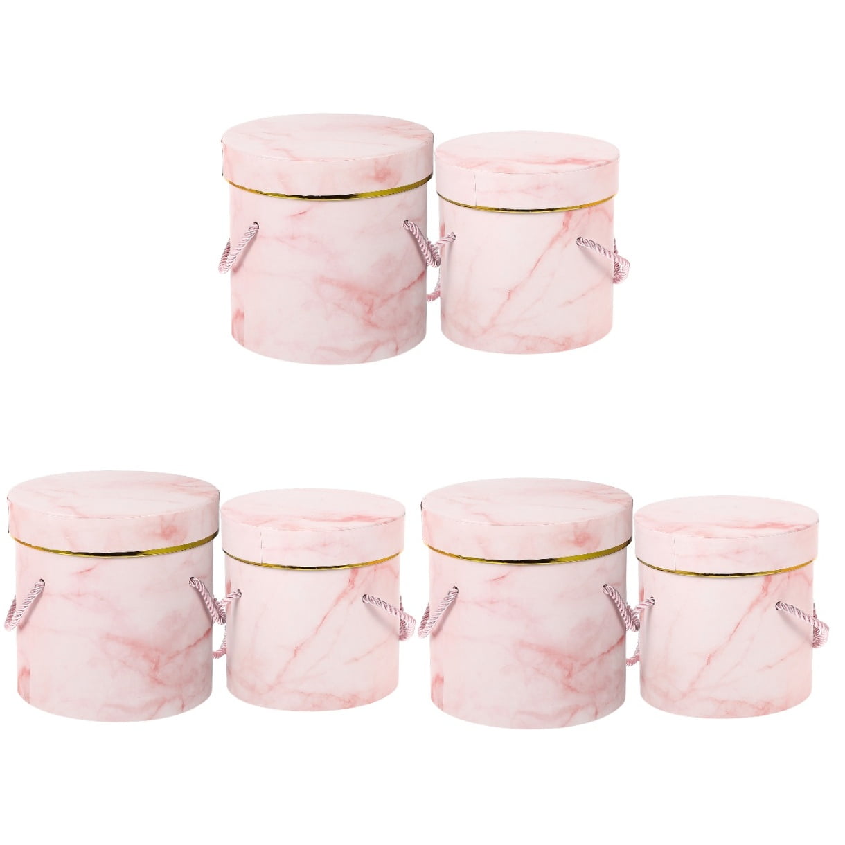 Set of 3 Bouquet Paper Boxes Flower Gift Packaging Baby