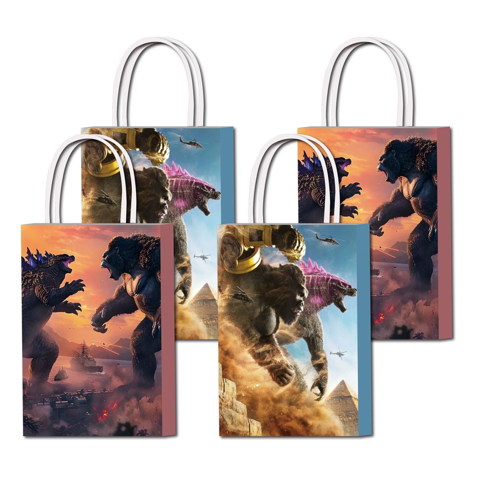 16 Pcs For King Kong-Themed Party Favor Bags – Candy Gift Bags with Handles for Birthday Decorations and Celebrations