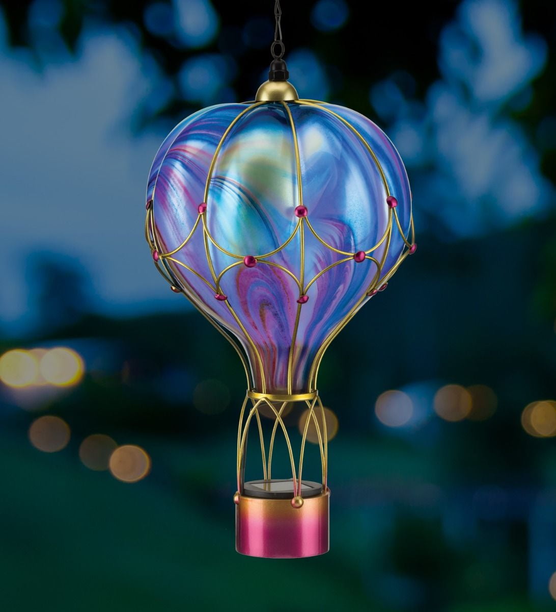 Swirl Balloon Solar Lantern Large Purple