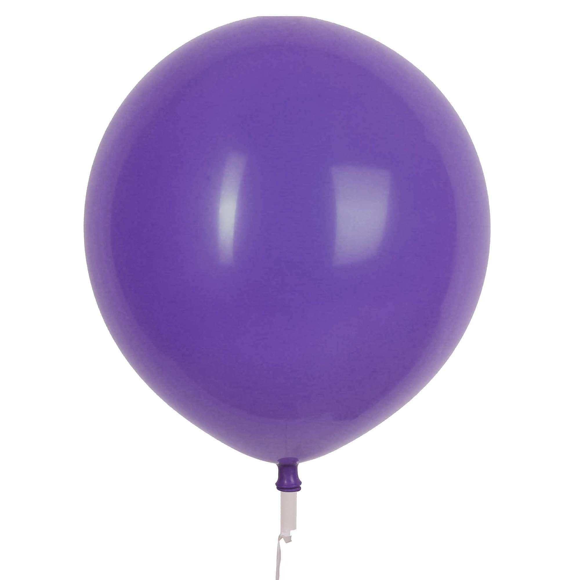 17" Valve and Ribbon Standard Violet Balloons (50ct)
