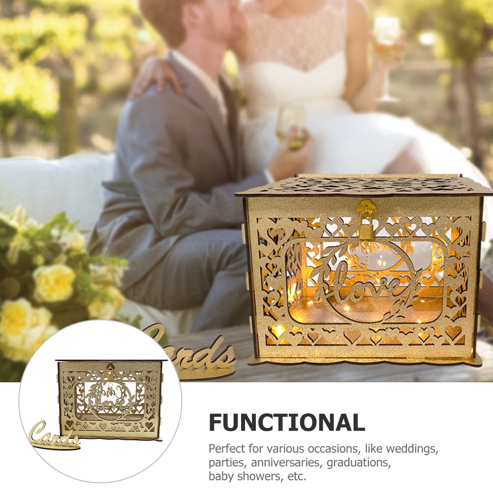 OUNONA Wedding Card Holder Anniversary Boxes Bridesmaid Cute with Lids