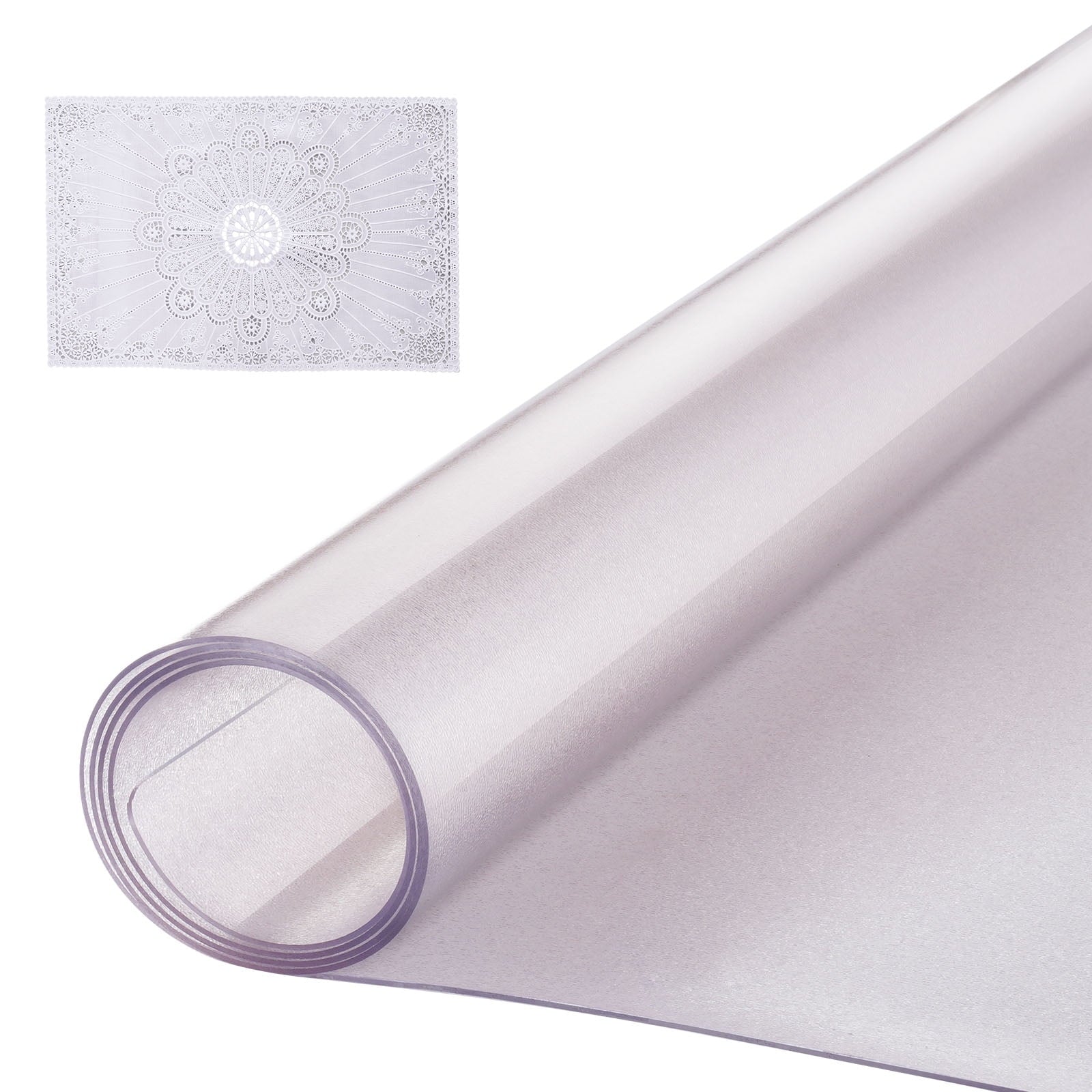 KFFKFF Frosted Desk Protector, 36x60 in, 1.5mm Thick, Rectangle, PVC, Water-Resistant & Simple to Clean, Ideal for Office, Dining, or Nightstand