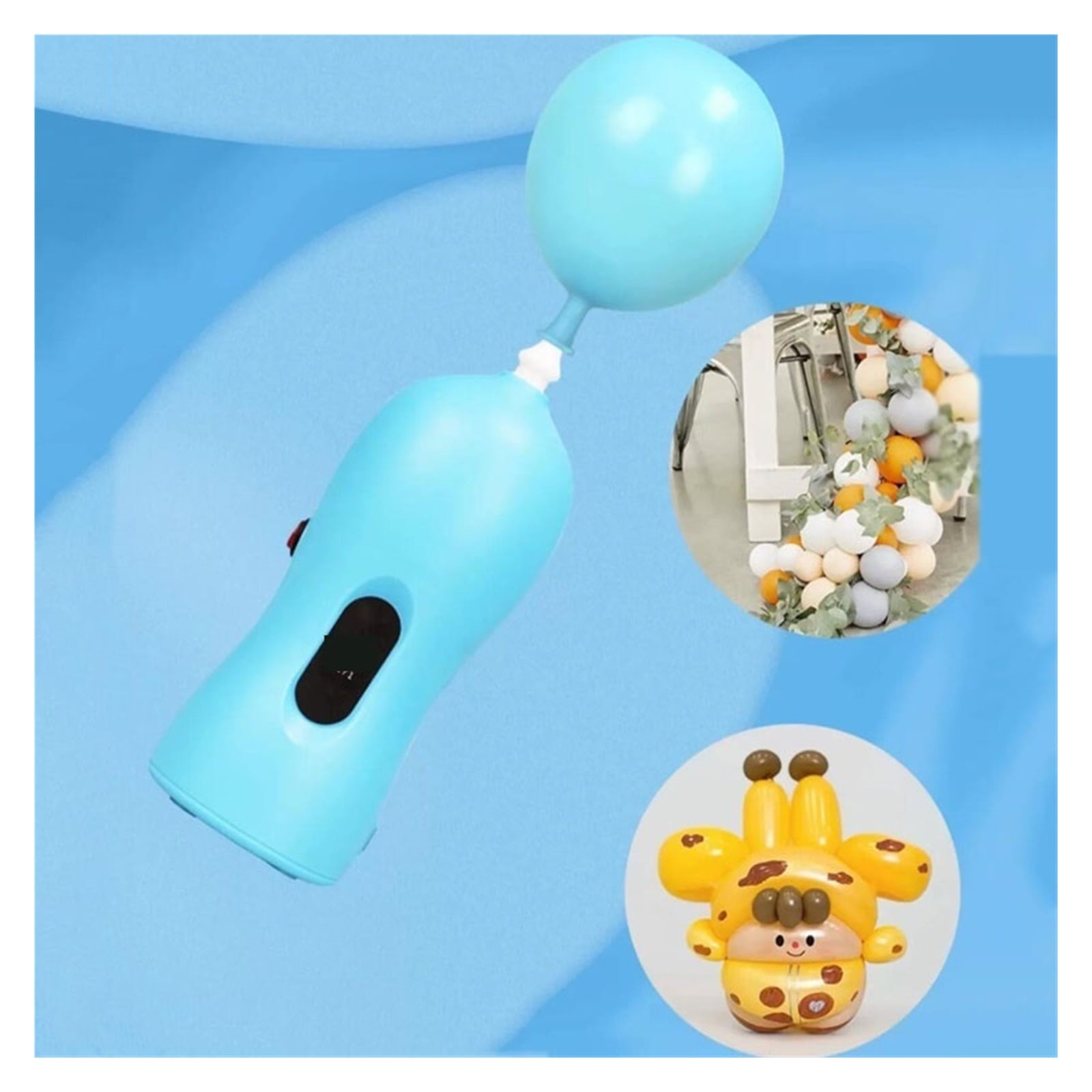 B271D Portable Balloon Inflator, Rechargeable Electric Air Pump Inflator