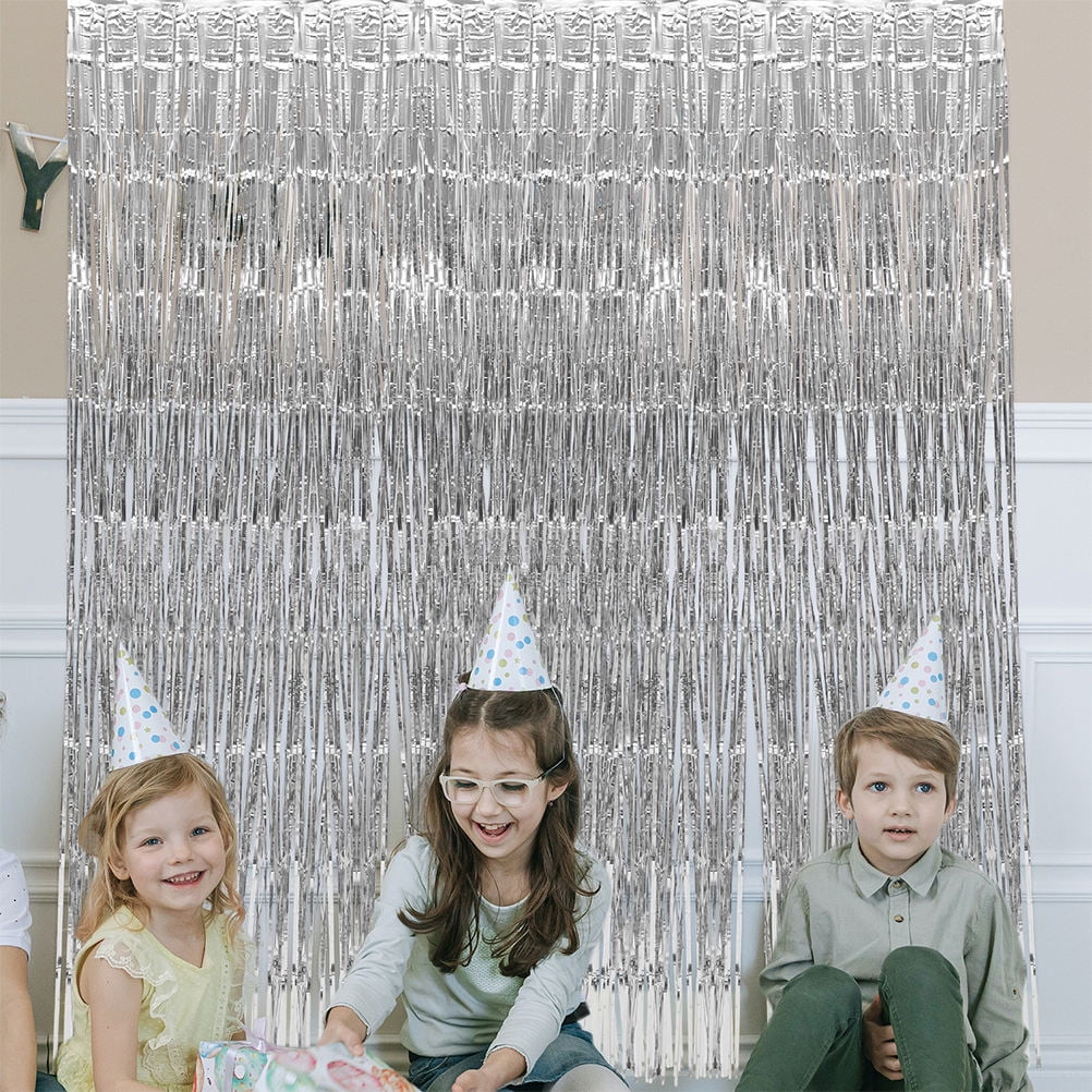 Hemoton 20 pcs Festive Fringe Backdrop Curtains for Photo Booth Backgrounds Wall Decor Streamer Curtain Backdrop for Party