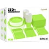 Exquisite 350 Piece Easter Plastic Disposable Party Plates & Dinnerware Combo Set
